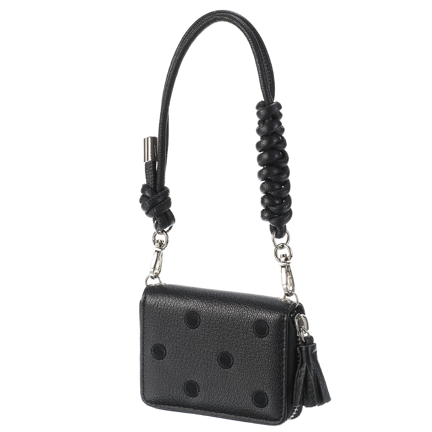 perche ドット刺繍ジャバラチャームウォレットショルダー - 画像2