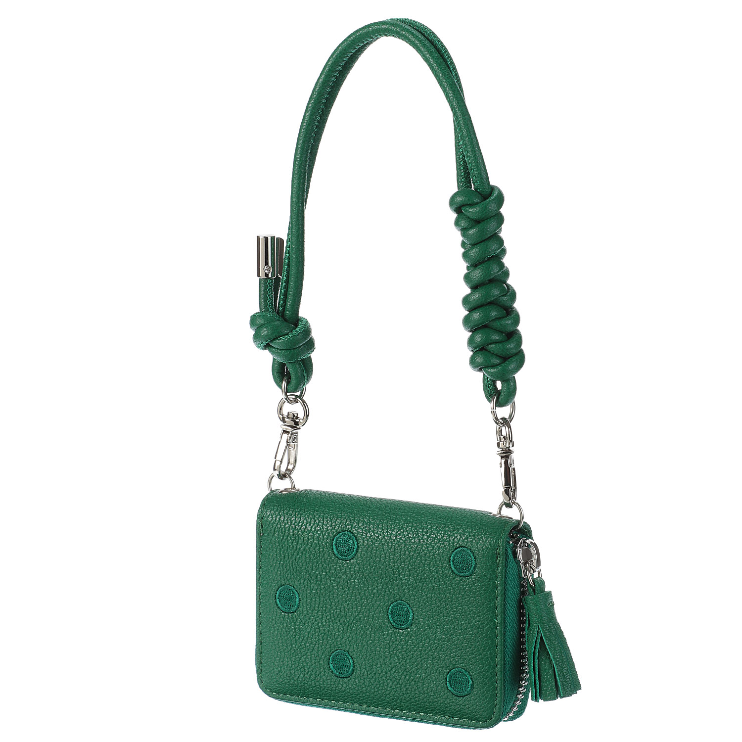 perche ドット刺繍ジャバラチャームウォレットショルダー - 画像6