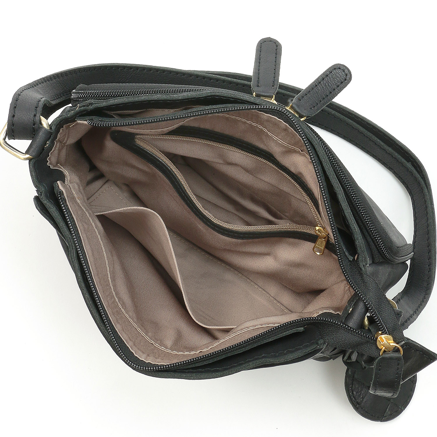 zucchero 牛革メッシュお財布機能付きショルダーバッグ - 画像4