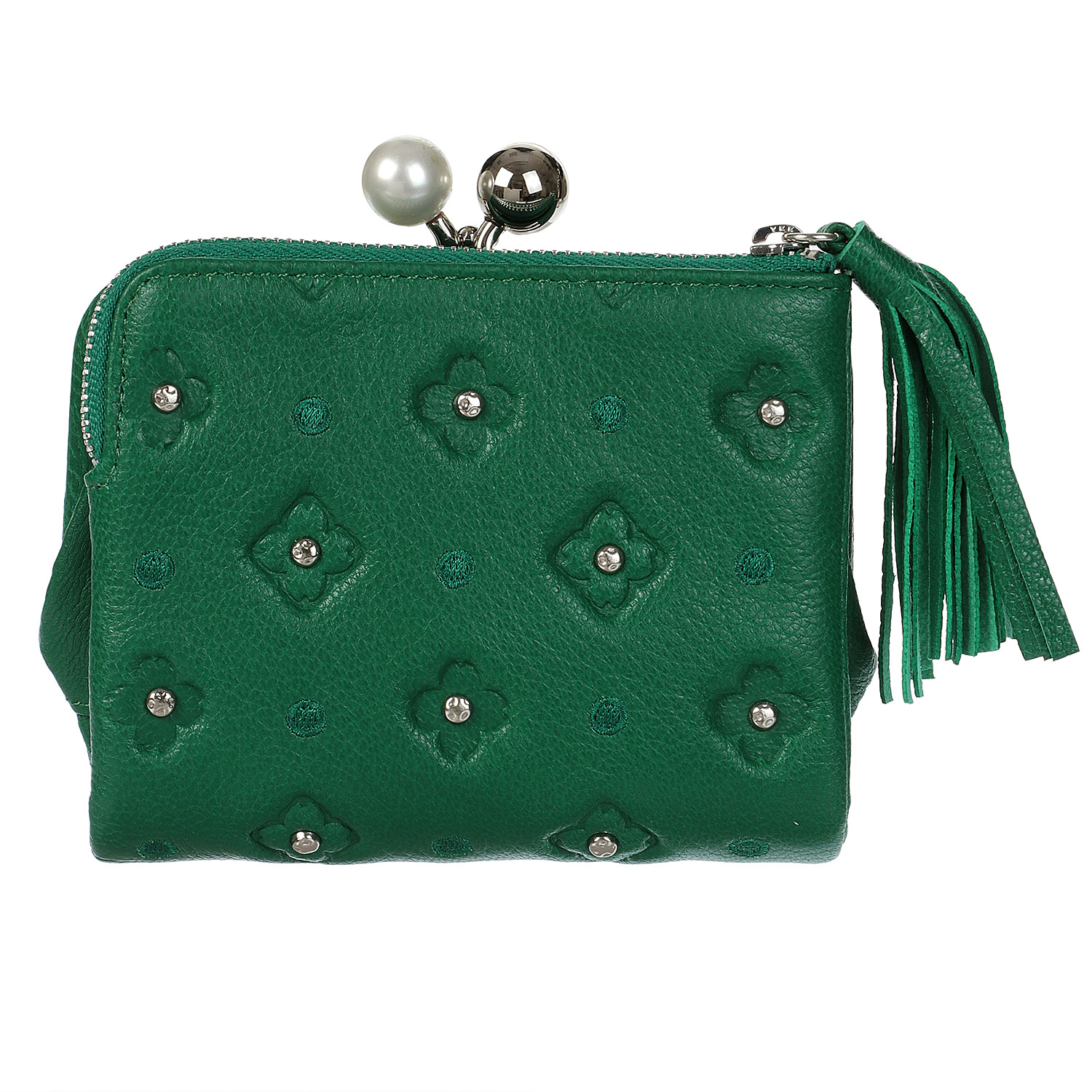 perche 桜スタッズアクリル玉2つ折がま口ウォレット - 画像4