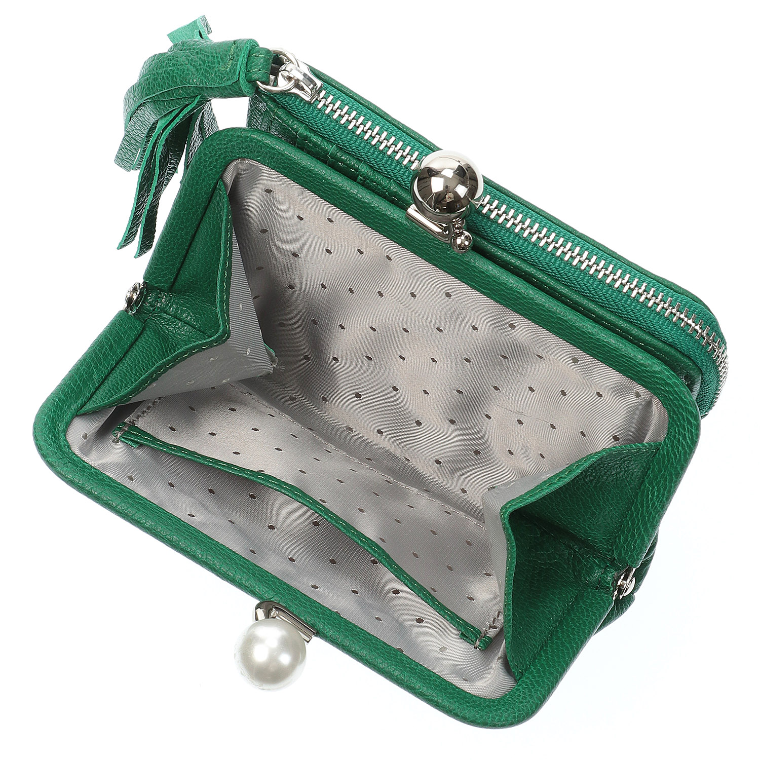 perche 桜スタッズアクリル玉2つ折がま口ウォレット - 画像7