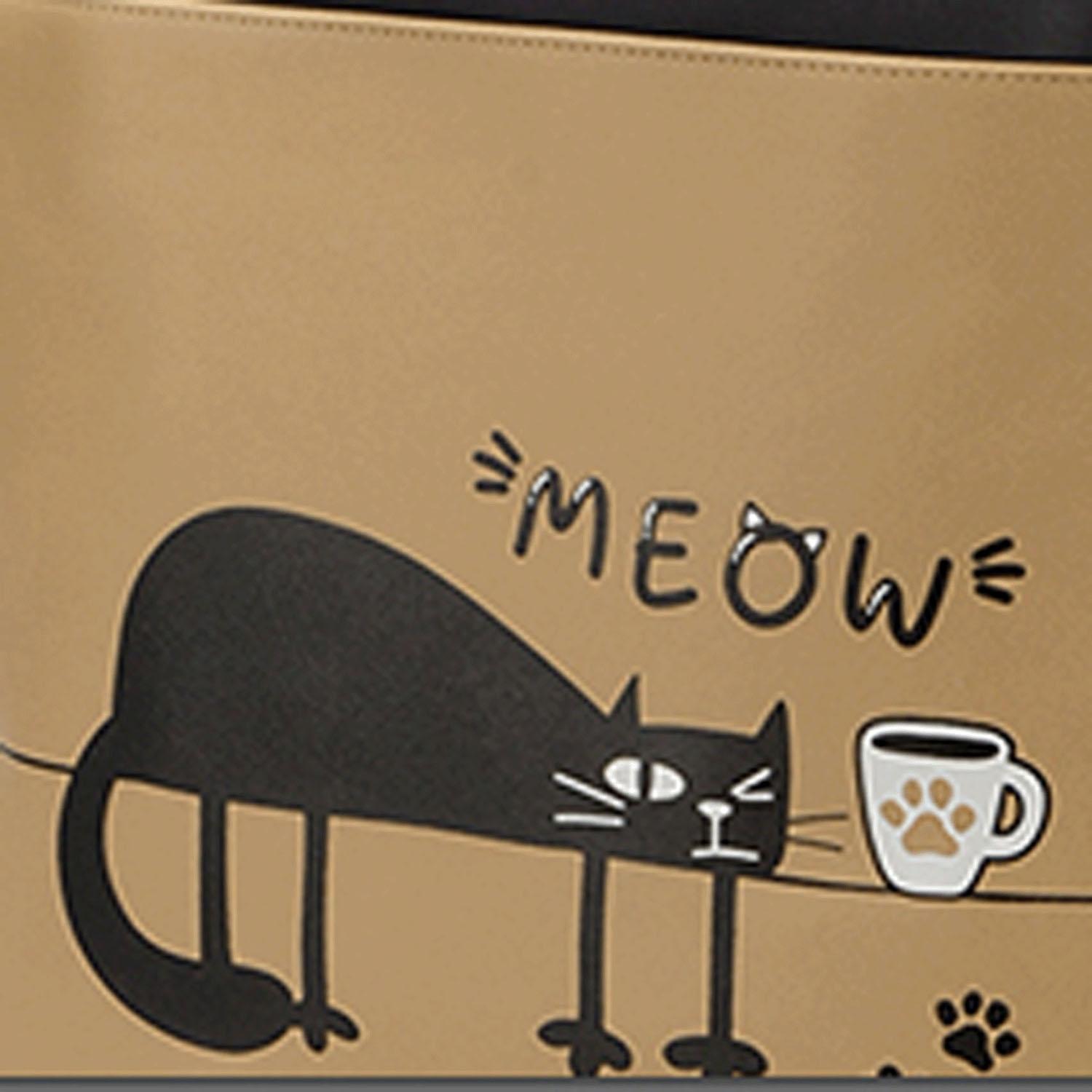 ネコ柄ポケットスクエア型バッグ - 画像2