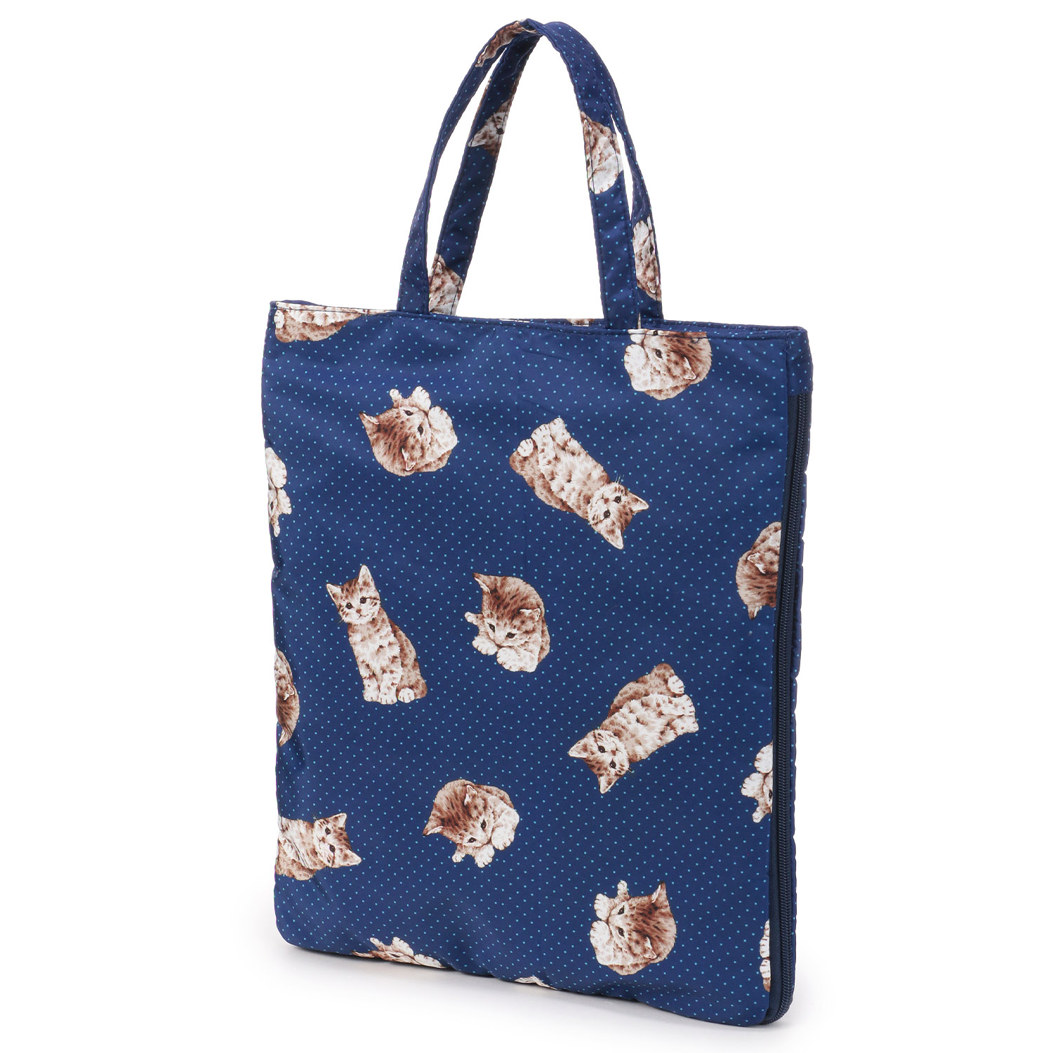 【エトワール別注柄】ドットネコ柄A4拡張縦型バッグ - 画像10