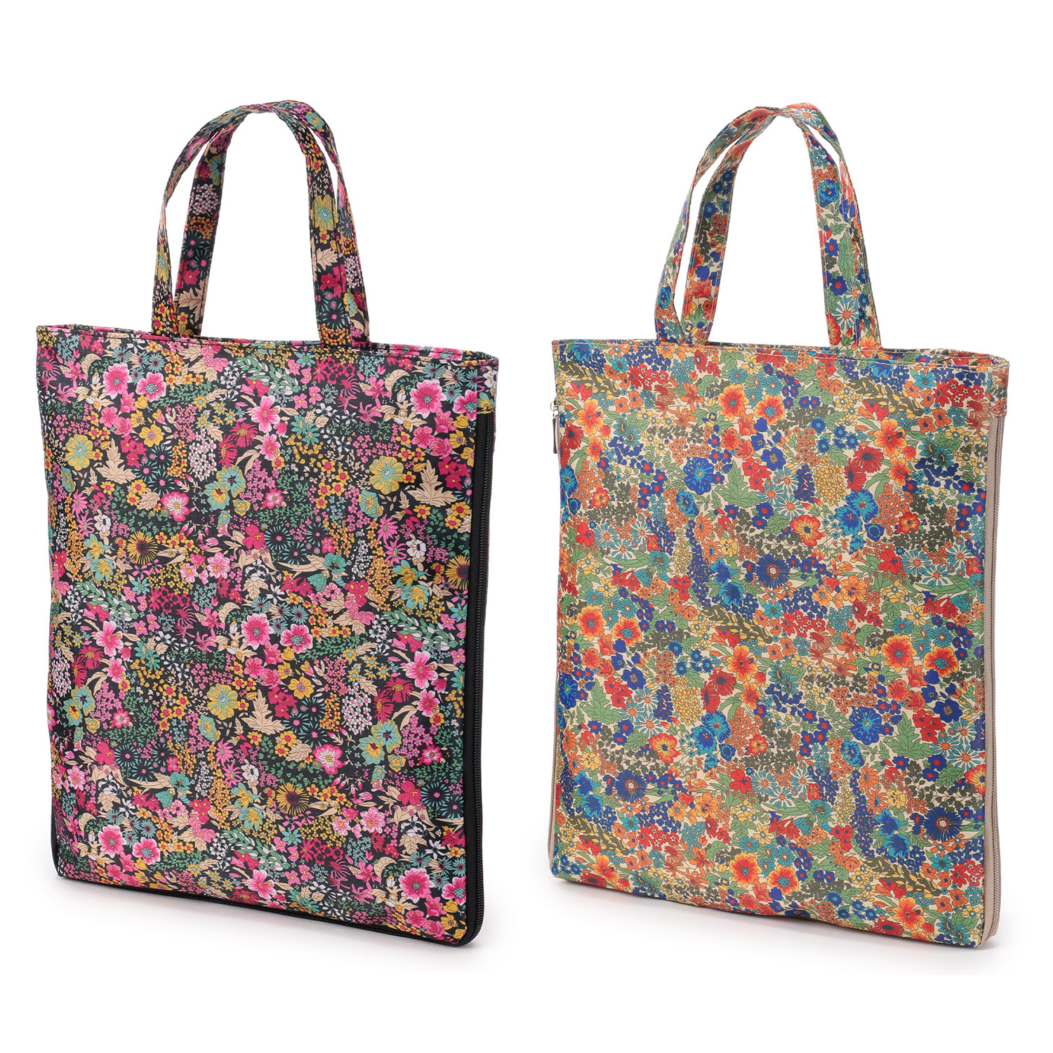 【エトワール別注柄】フラワーボタニカル柄A4拡張縦型バッグ - 画像3