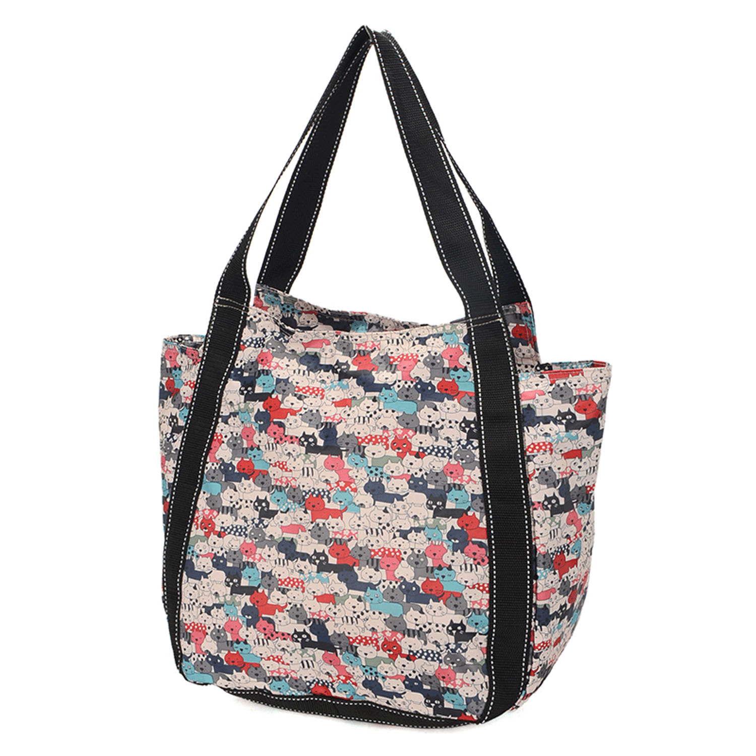 キャット＆フラワーバルーントートバッグ - 画像4