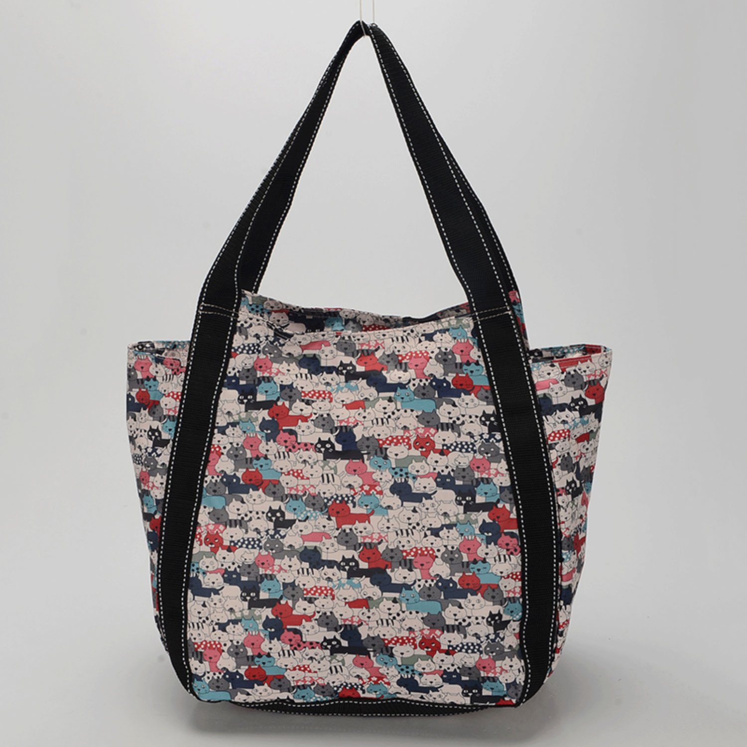 キャット＆フラワーバルーントートバッグ - 画像5