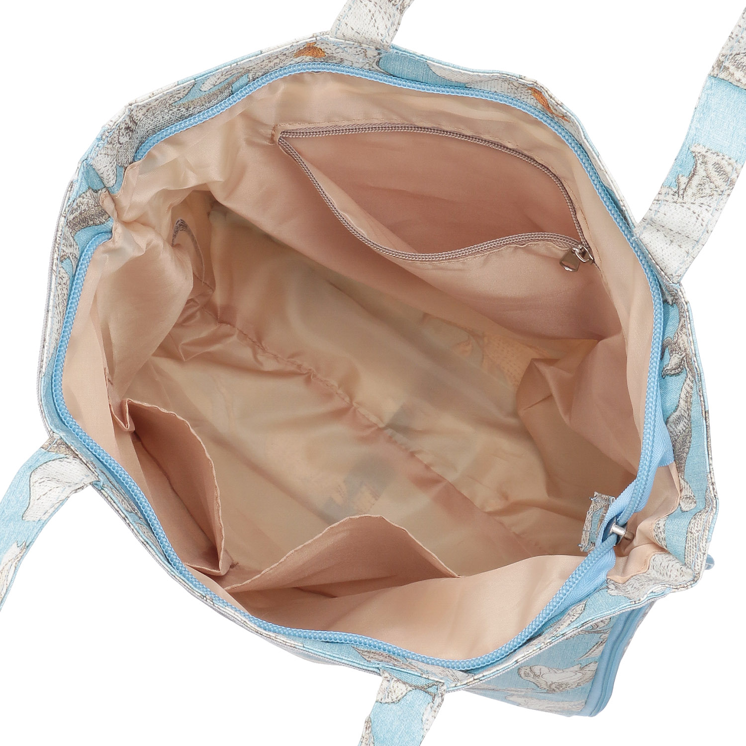 ホワイトフラワー柄 A4拡張縦型バッグ - 画像8