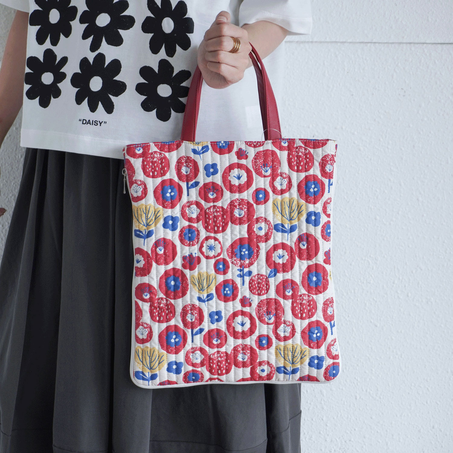 【エトワールオリジナル】北欧キルトA4拡張縦型バッグ