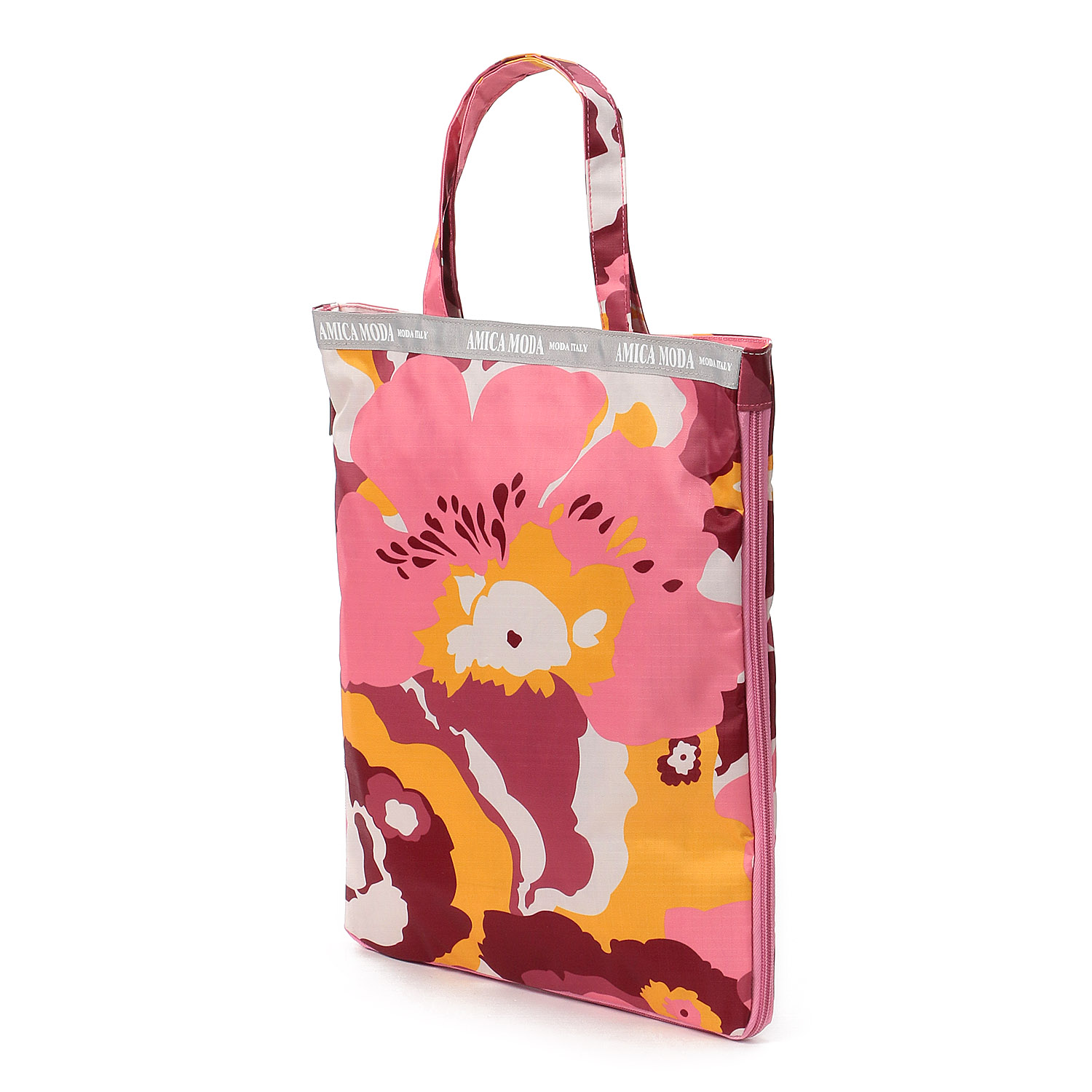 アートフラワー柄 A4拡張縦型バッグ - 画像4