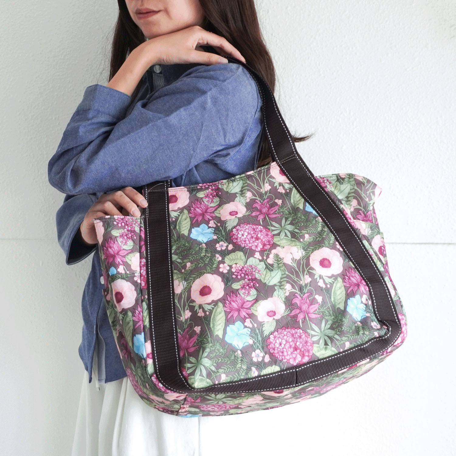 【エトワール先行販売】保冷ボタニカル柄バッグ バル－ン大