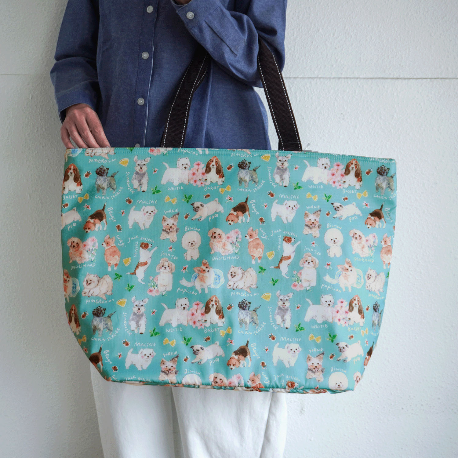 【エトワール別注柄】 保冷色々犬柄ビッグトートバッグ - 画像2