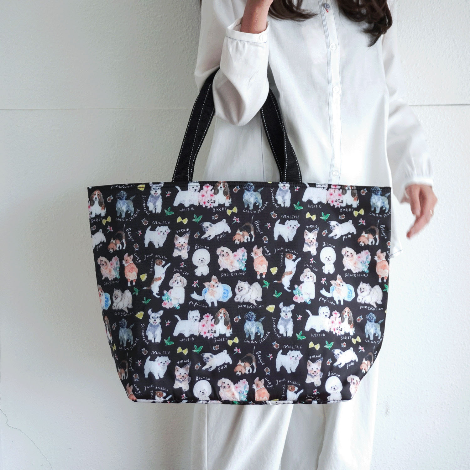 【エトワール別注柄】 保冷色々犬柄ビッグトートバッグ