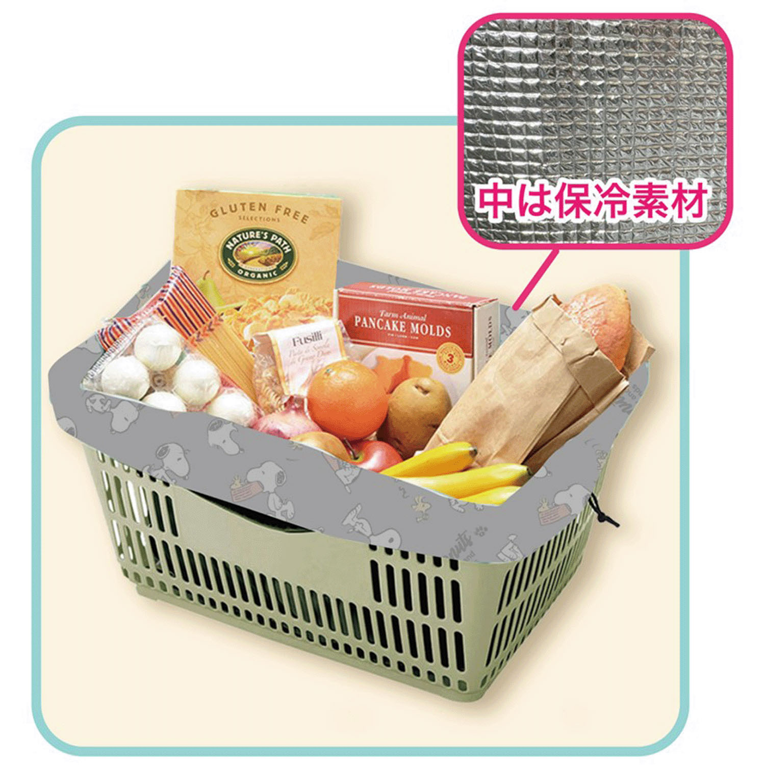 スヌーピー保冷保温レジ用トートバッグ - 画像2