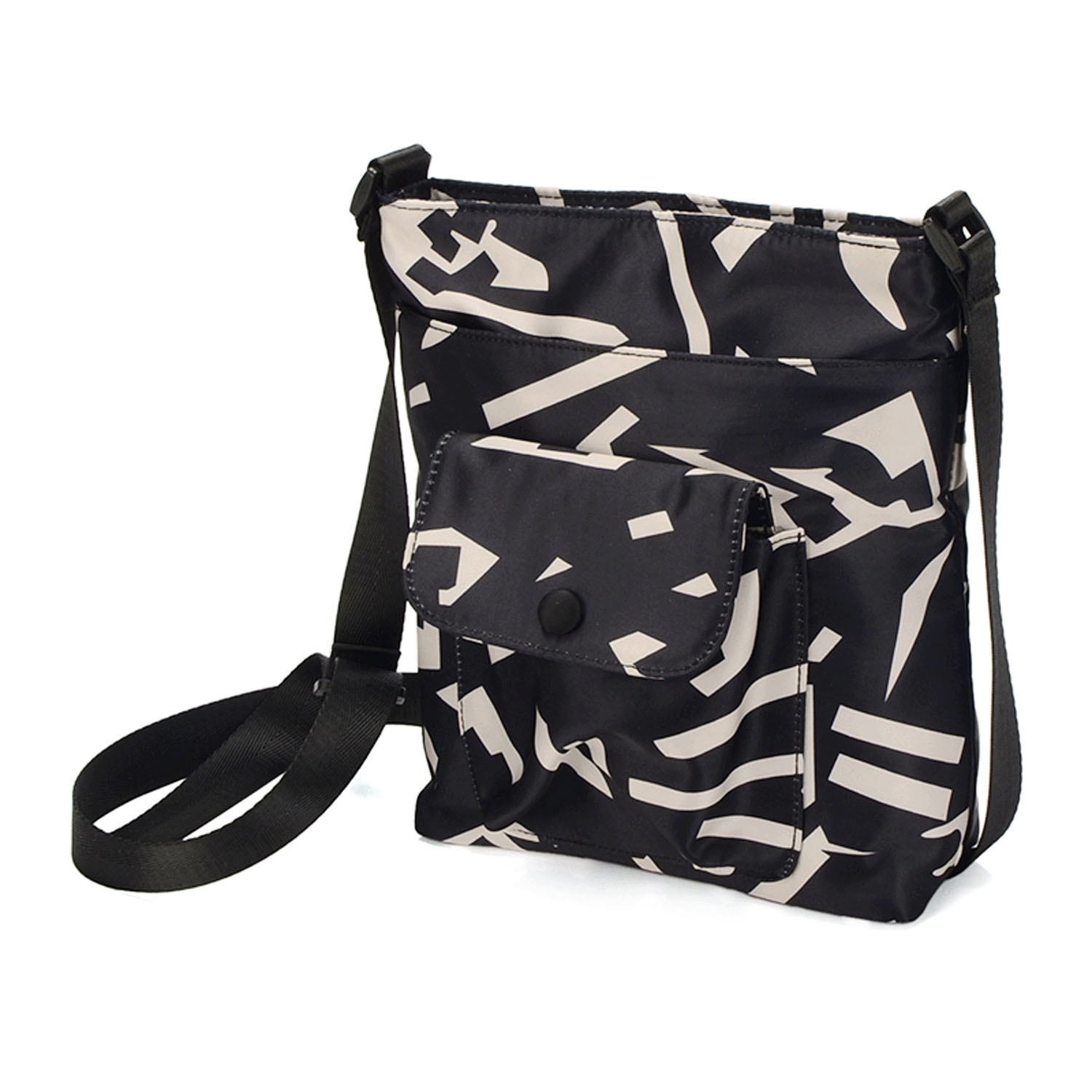 モノトーン柄縦型ショルダーバッグ - 画像2