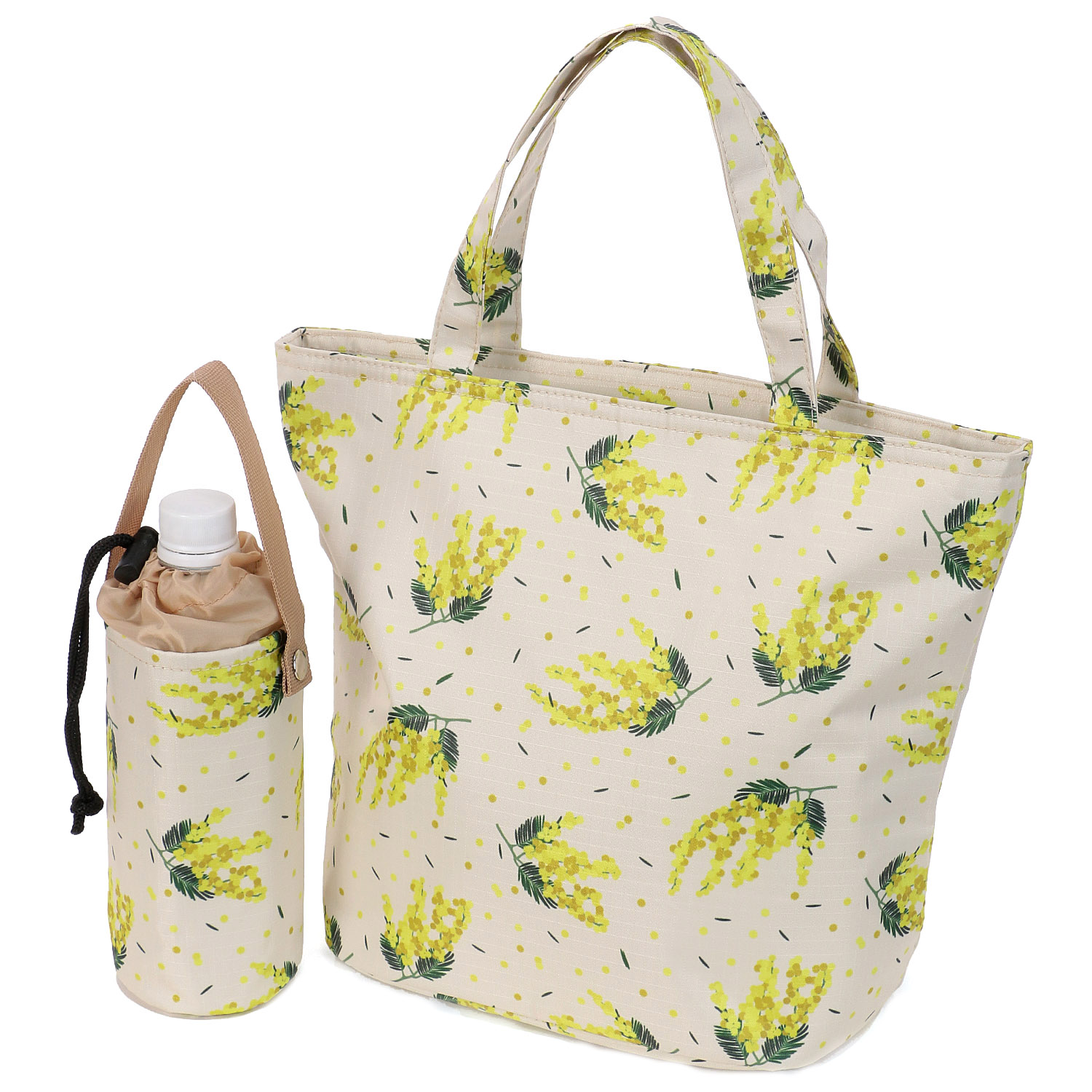 【エトワール別注柄】ミモザ柄保冷ボトル付バッグ - 画像2