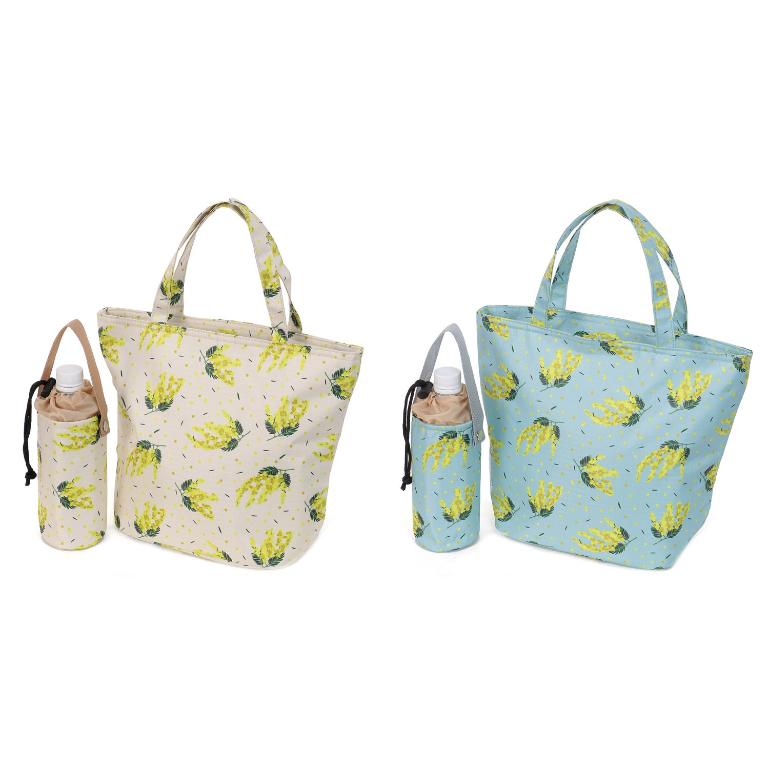 【エトワール別注柄】ミモザ柄保冷ボトル付バッグ