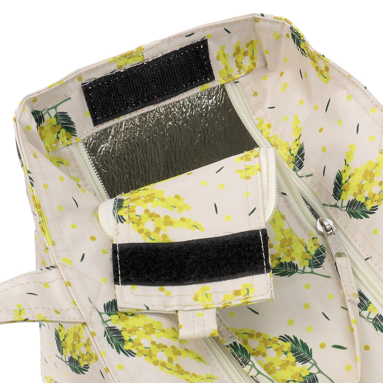 【エトワール別注柄】ミモザ柄保冷BOX型トートバッグ - 画像6