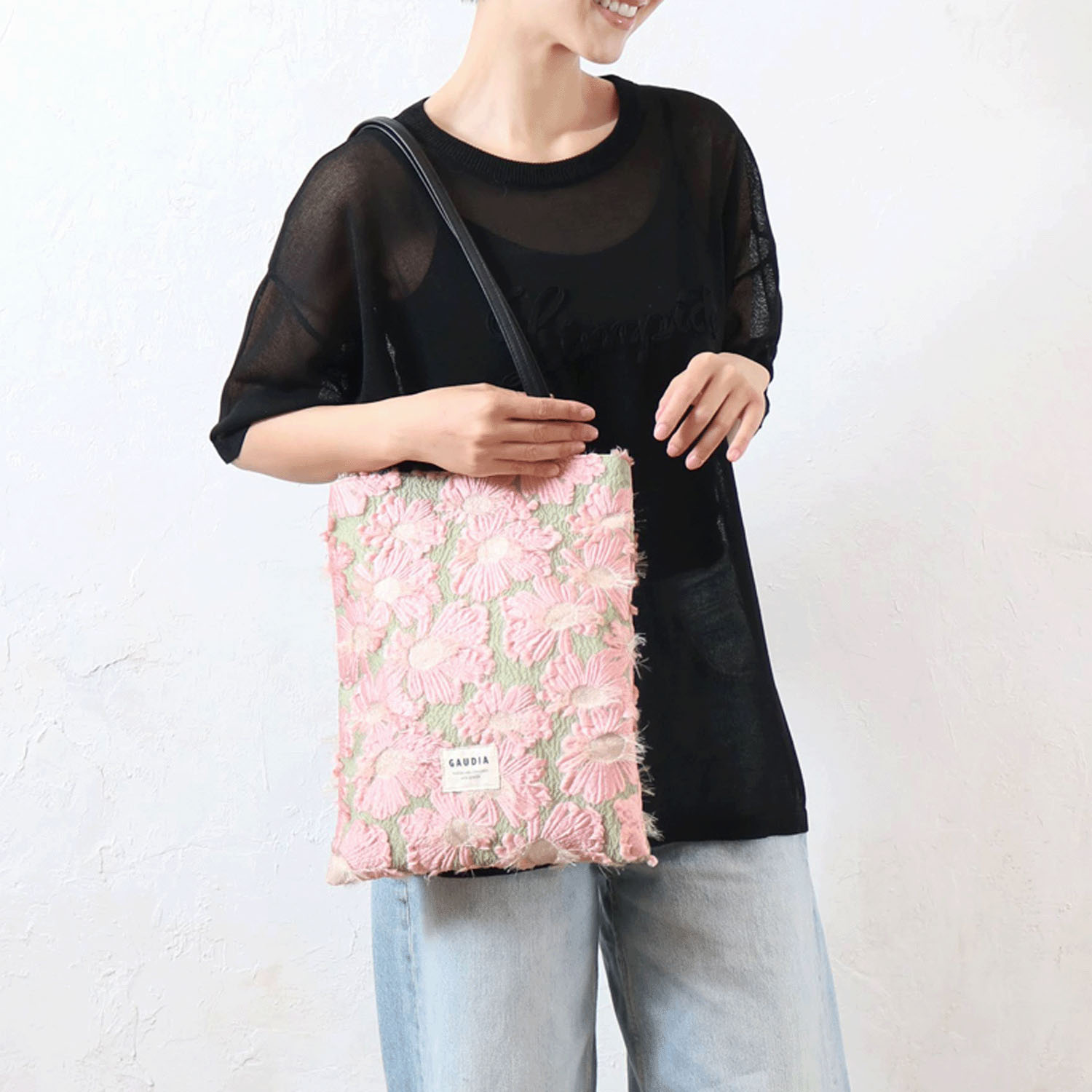 【ピンクは在庫限りで終了】テクスチュールトートバッグ - 画像3