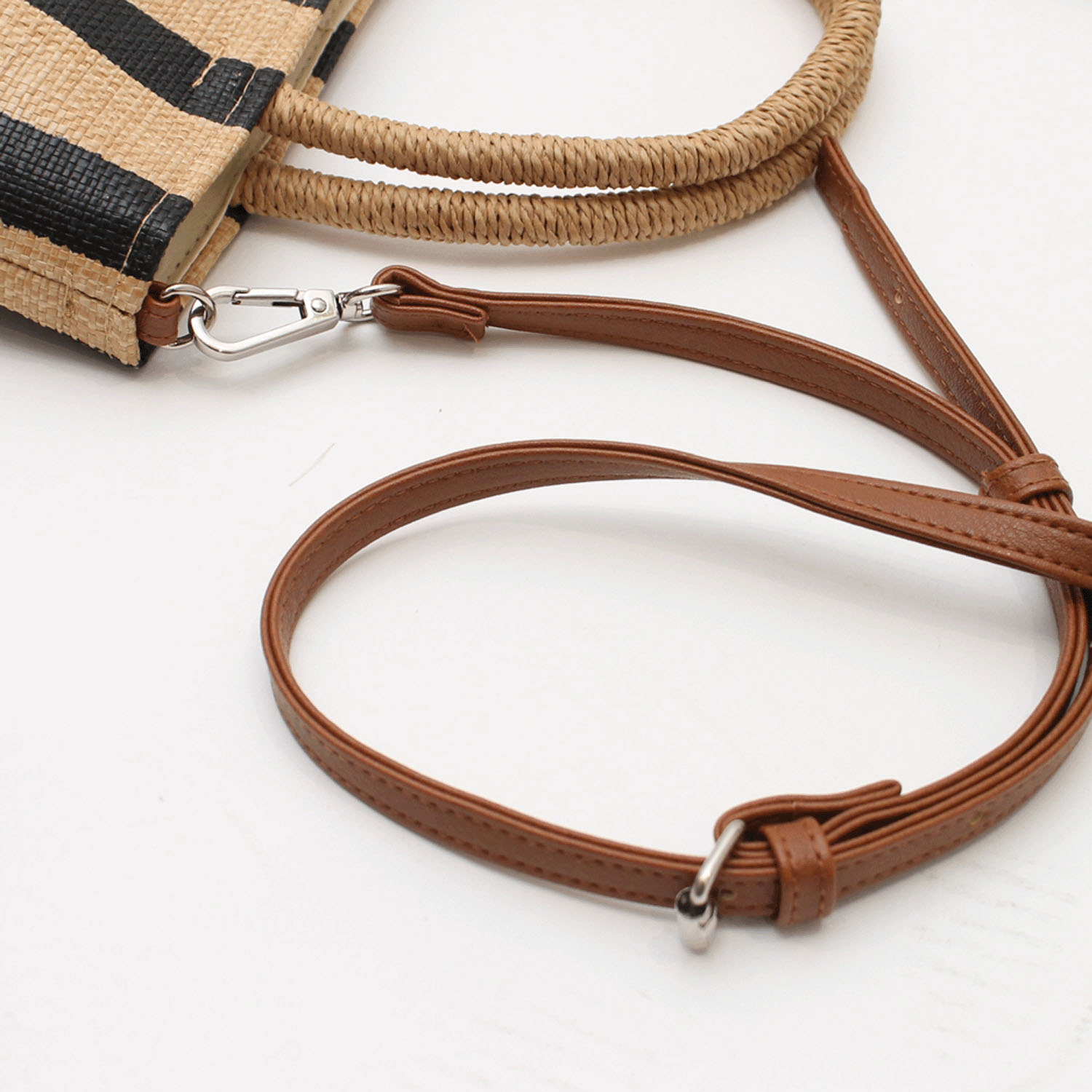 雑材サガラ刺繍ストライプ2WAYバッグ - 画像11