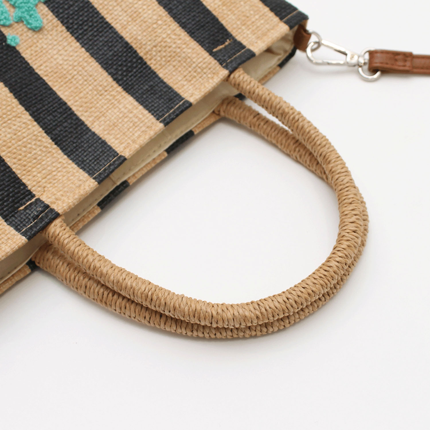 雑材サガラ刺繍ストライプ2WAYバッグ - 画像8