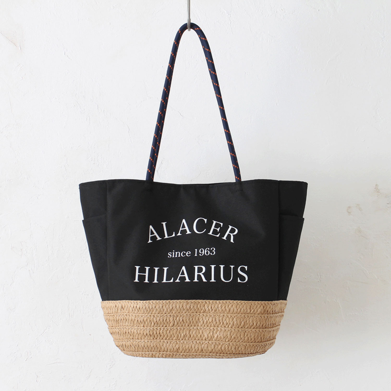 雑材パラロープハンドルロゴトートバッグ - 画像11