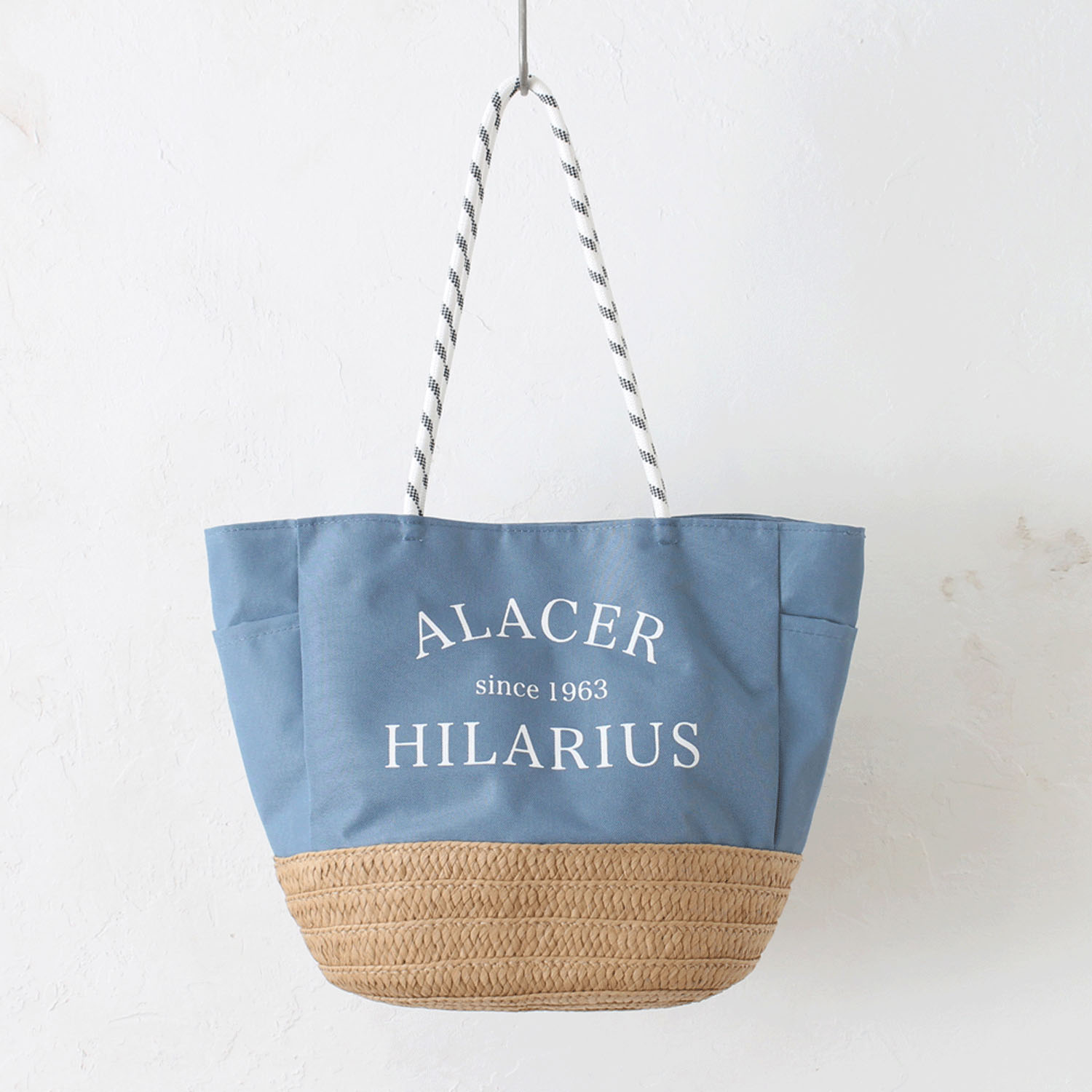 雑材パラロープハンドルロゴトートバッグ - 画像13