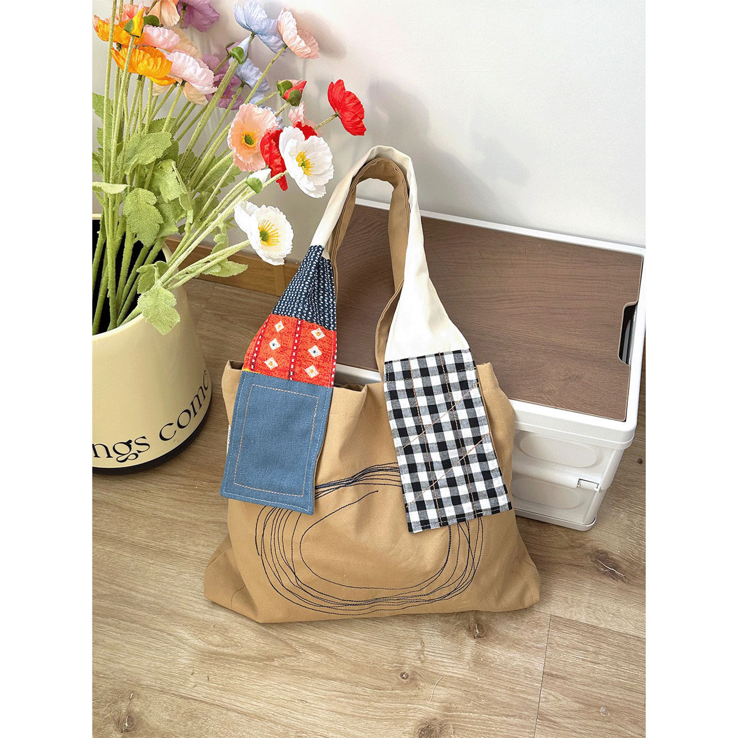 キャンバス刺繍トートバッグ - 画像2