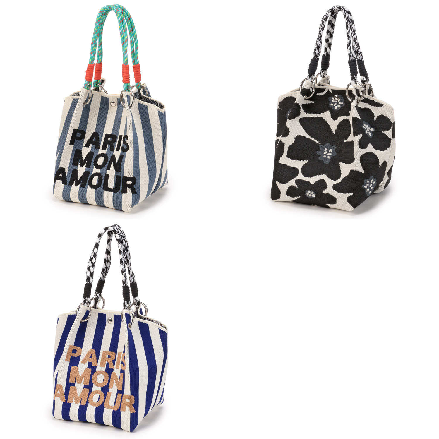 【12－00と15－00はエトワール限定再生産】ロープハンドルニットバッグ