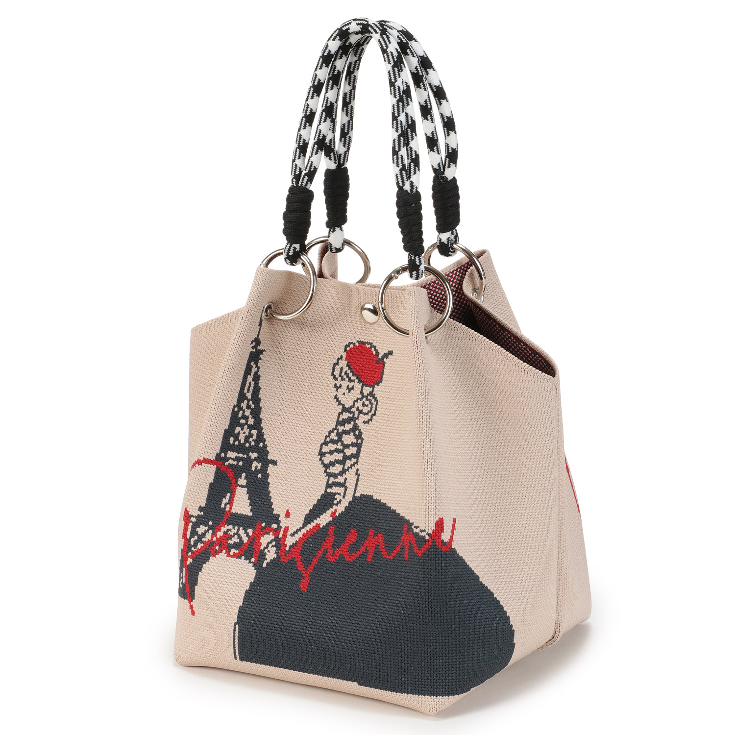 エッフェル塔と女の子ニットバッグ - 画像2
