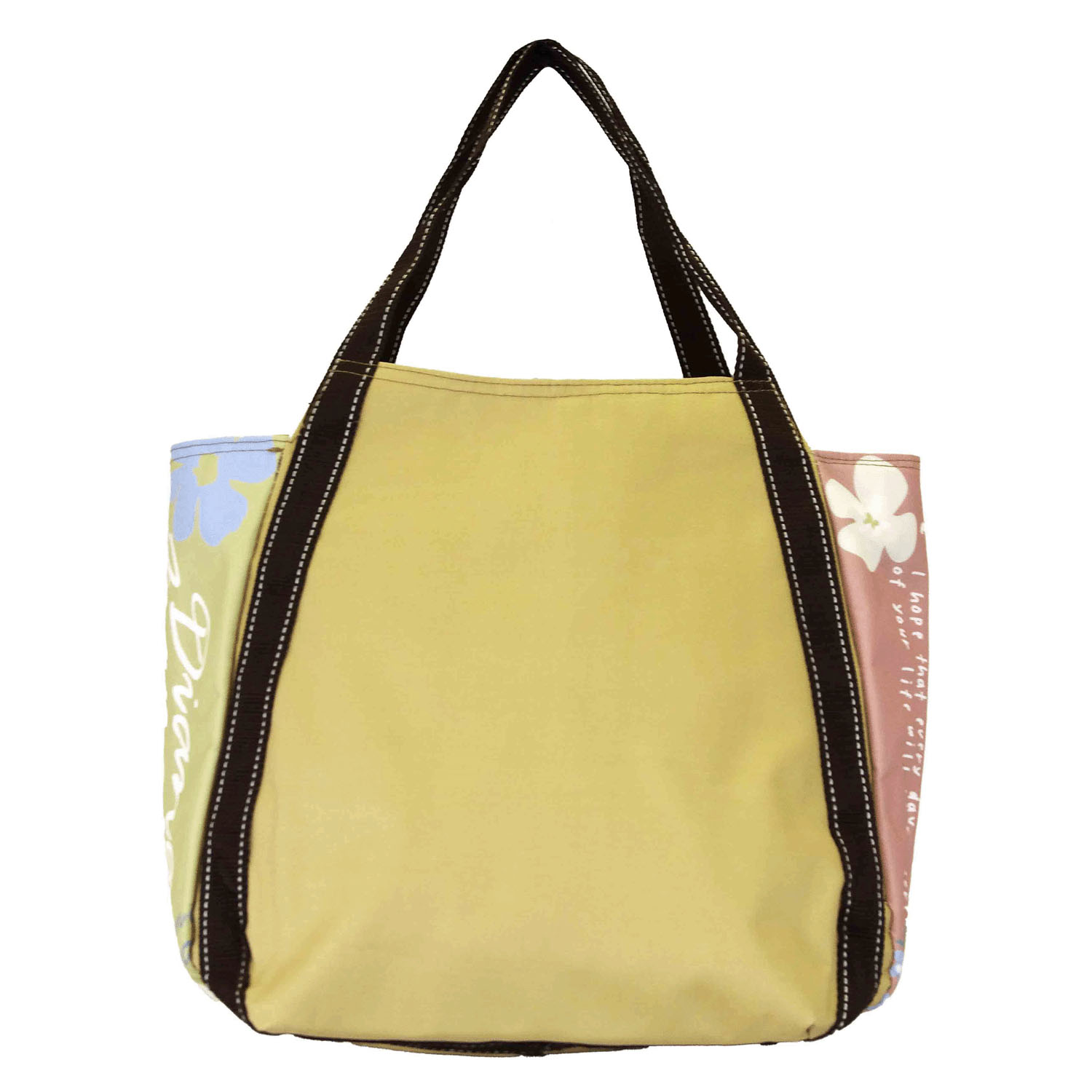 保冷北欧フラワー柄バルーントートバッグ - 画像6