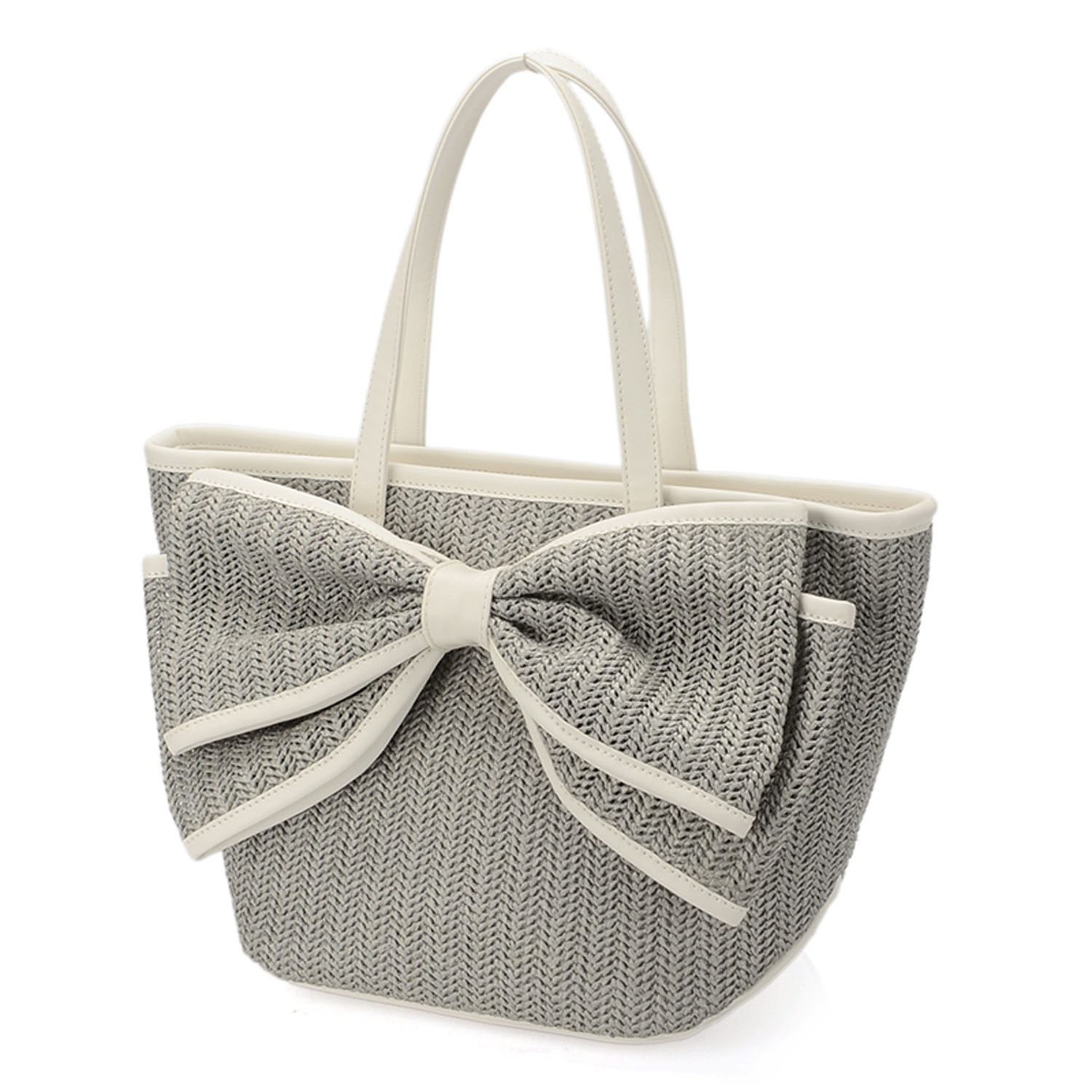 PPメッシュリボン付きトートバッグ - 画像2