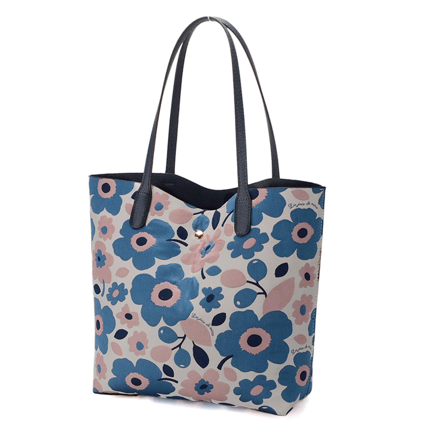 北欧花柄リバーシブルトートバッグ - 画像12