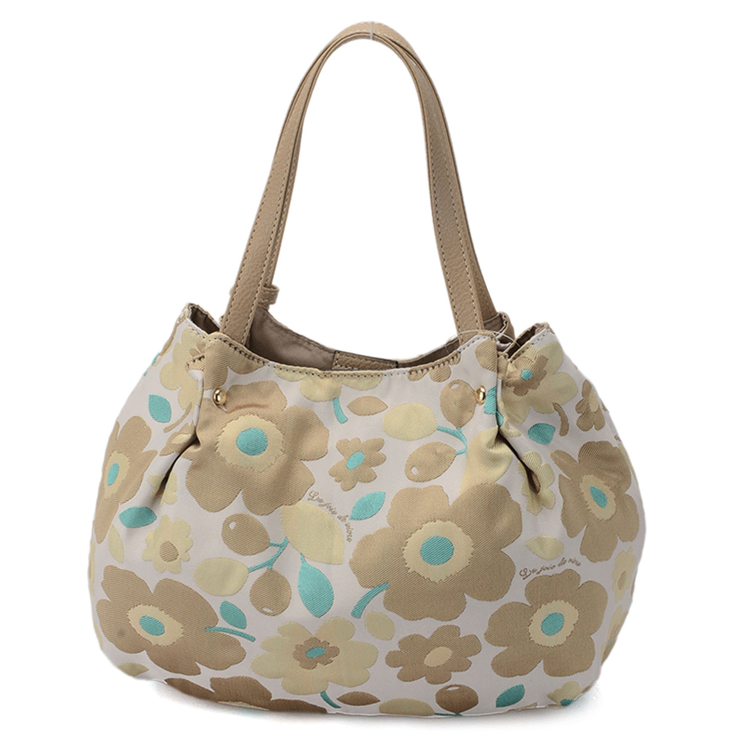 北欧花柄バルーン型バッグ - 画像5