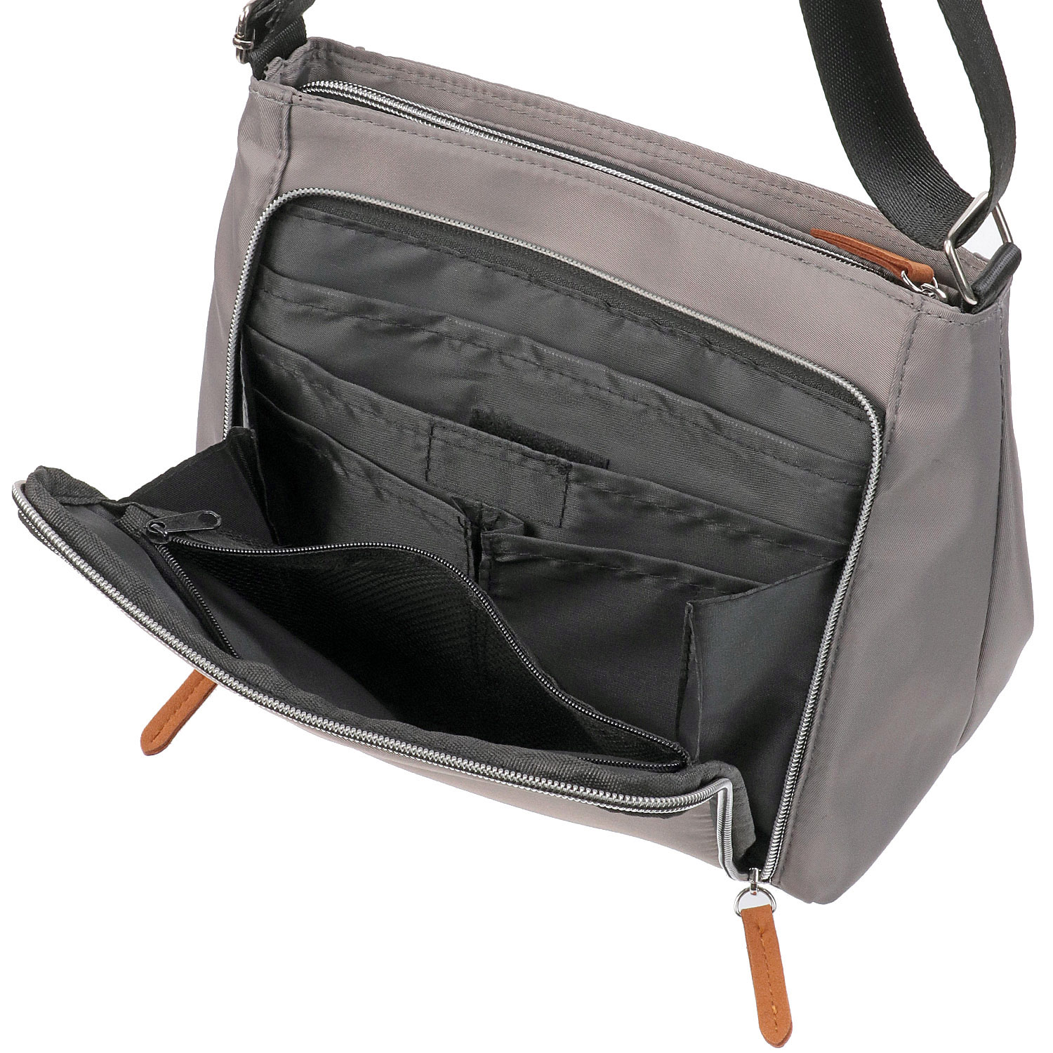 シンプル多機能ショルダーバッグ 横型 - 画像6