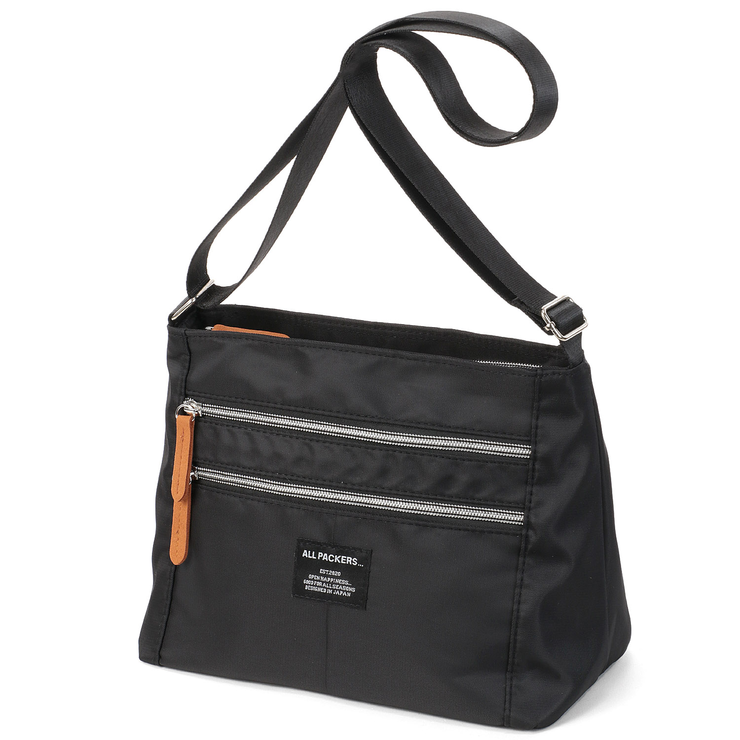 シンプル多機能ショルダーバッグ 横型 - 画像7