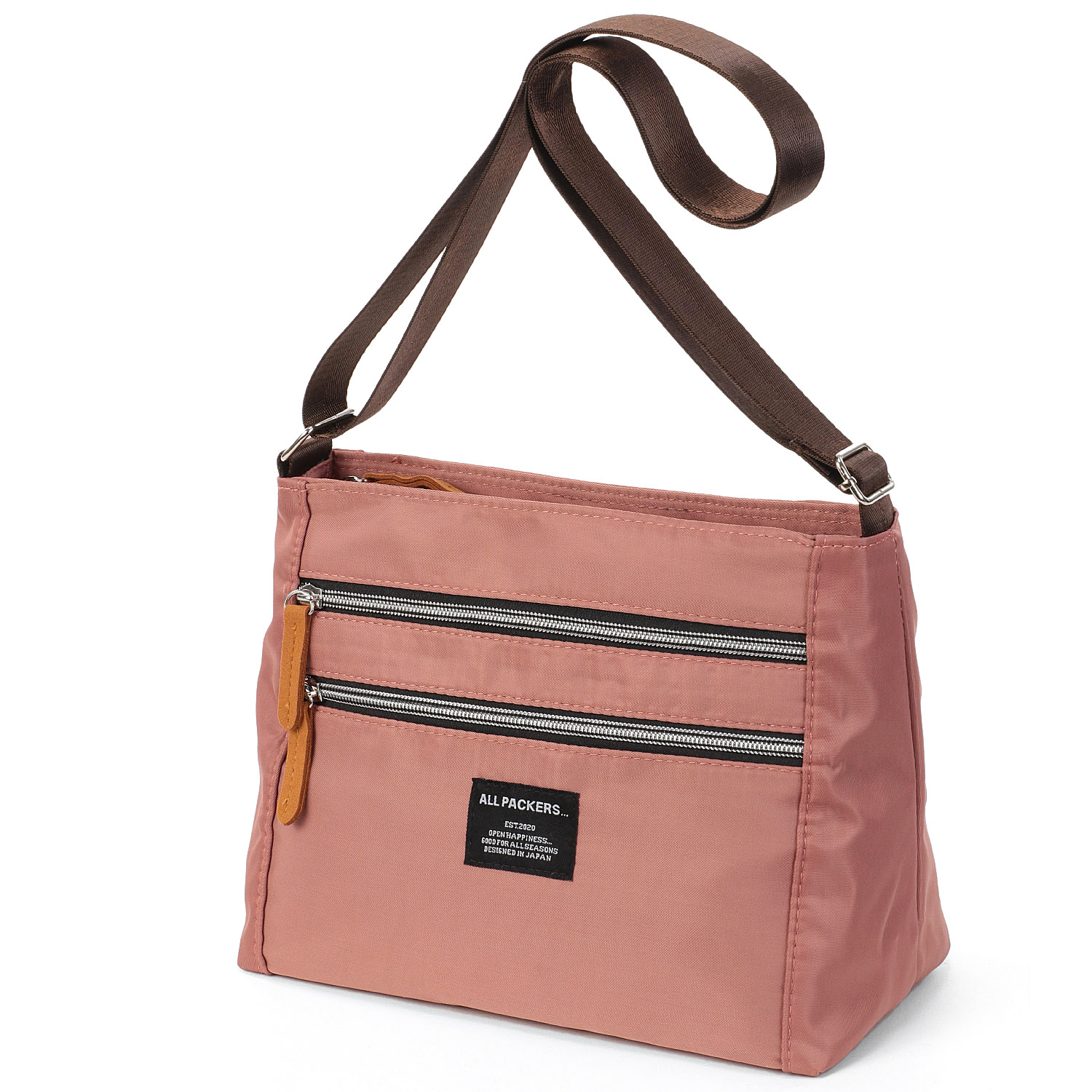 シンプル多機能ショルダーバッグ 横型 - 画像8