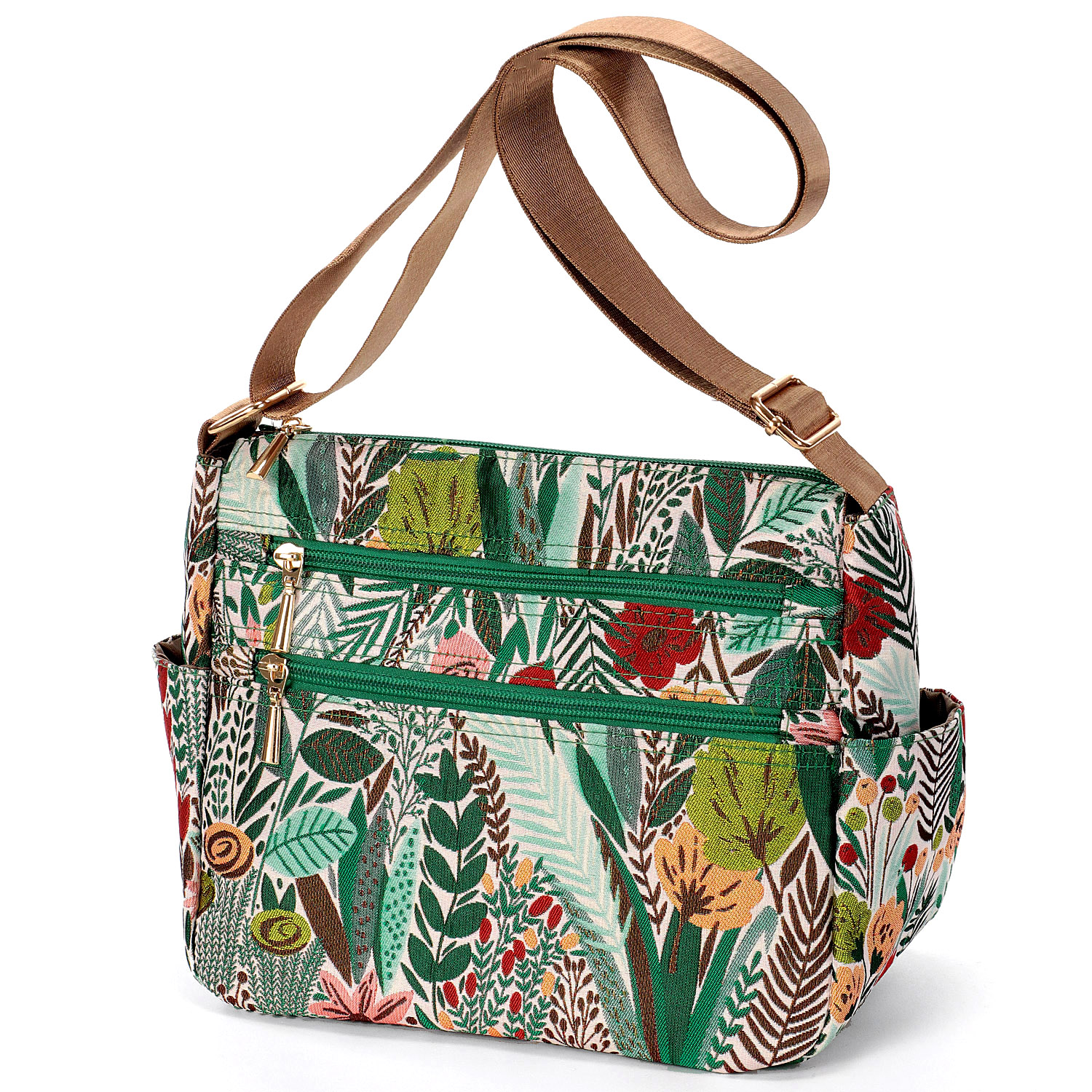 ボタニカルジャガード横型ショルダーバッグ - 画像4