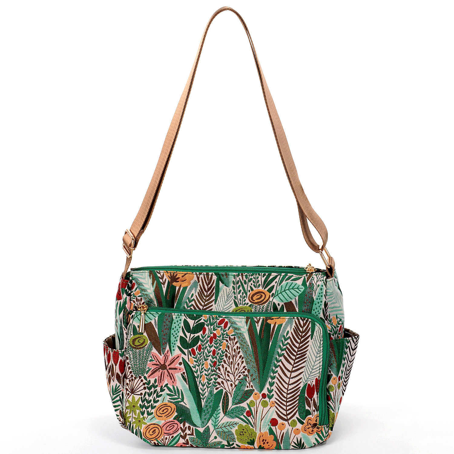 ボタニカルジャガード横型ショルダーバッグ - 画像5