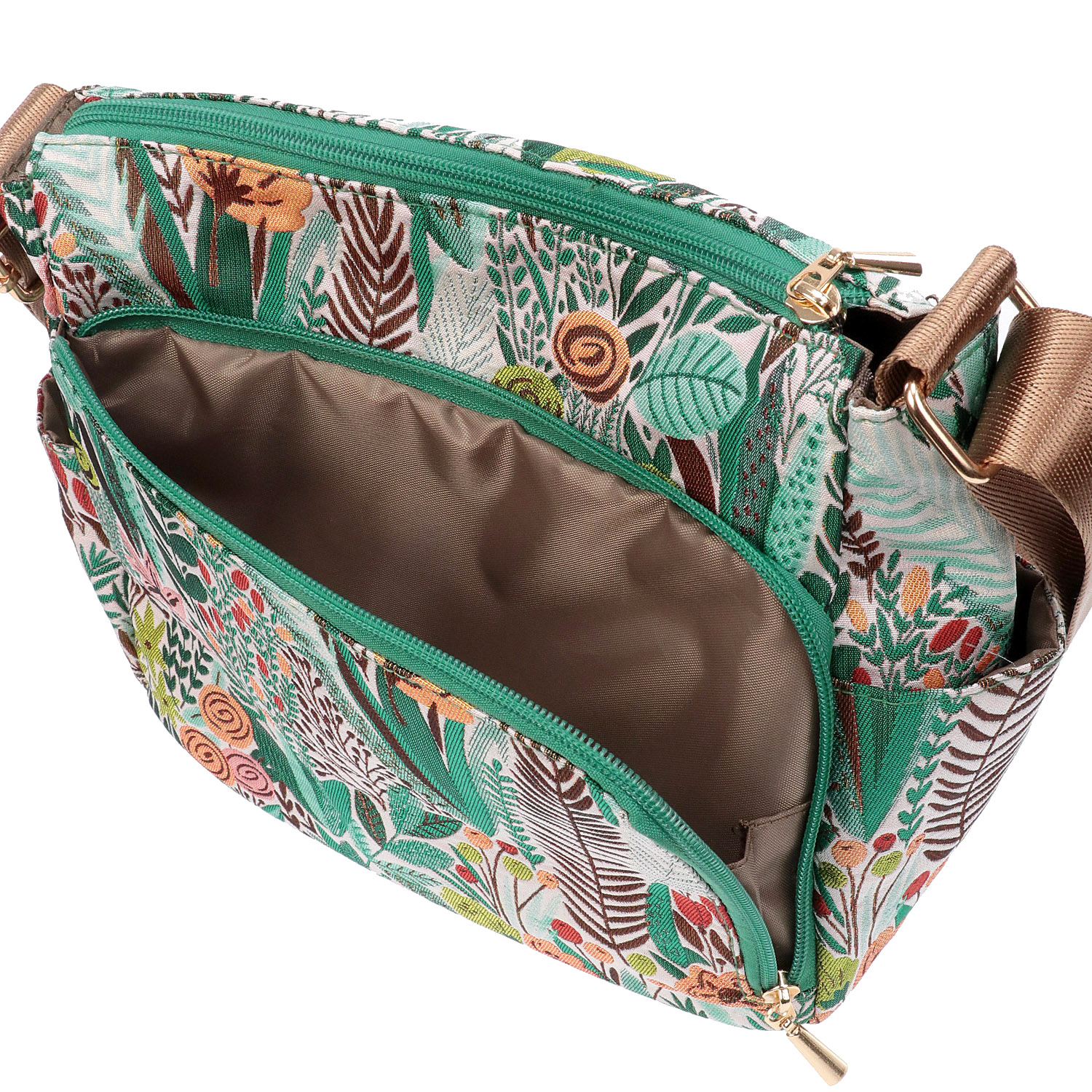 ボタニカルジャガード横型ショルダーバッグ - 画像7