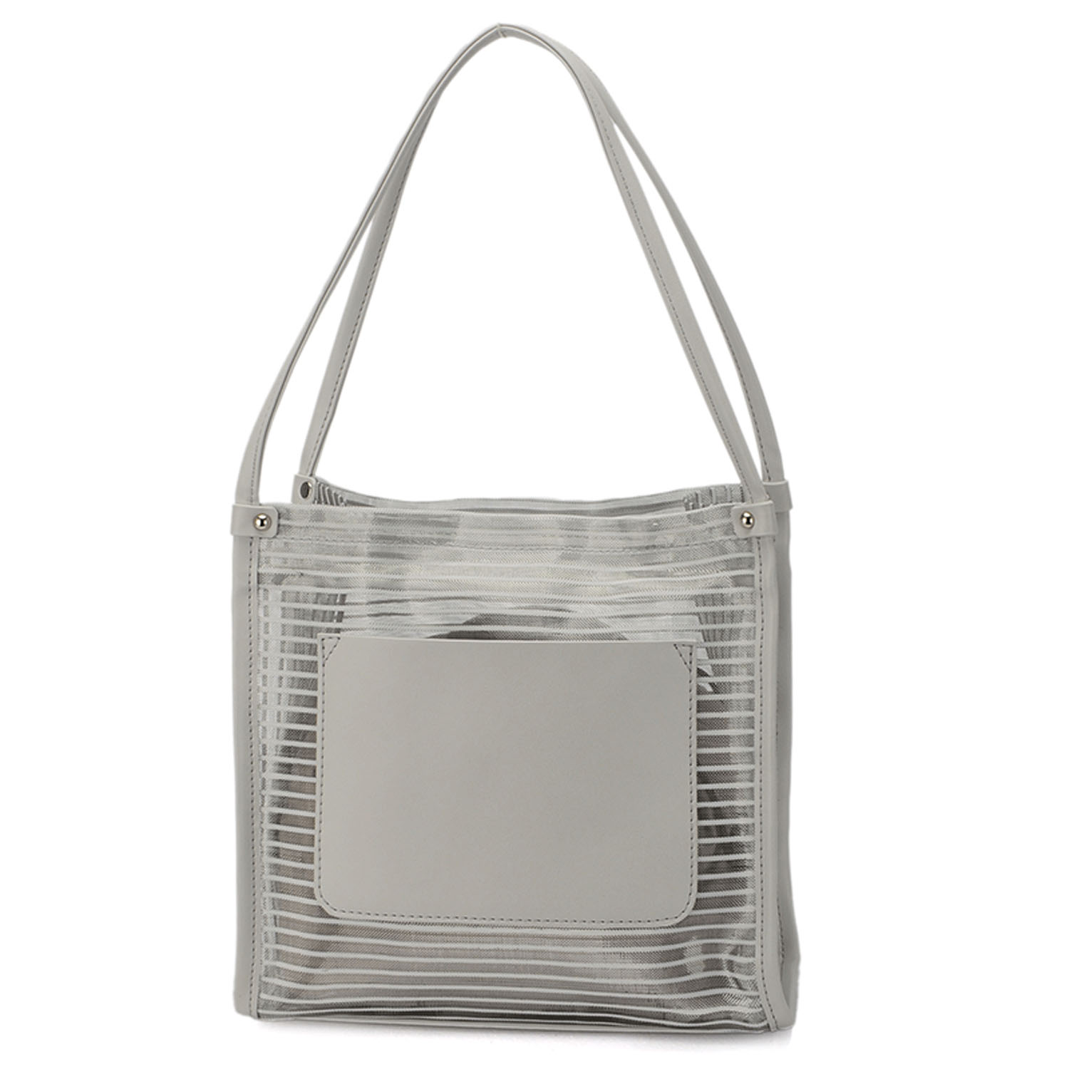 【グレーは完売終了】ボーダーチュール刻印柄トートバッグ - 画像4