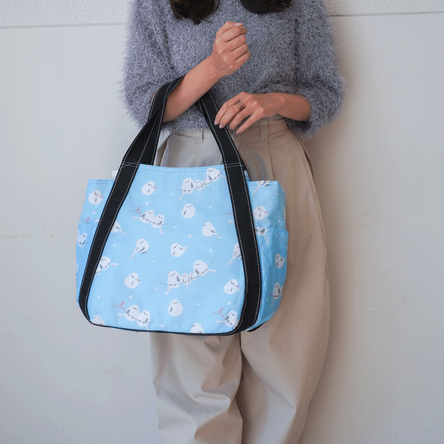 【エトワールオリジナル】保冷シマエナガバルーントートバッグ