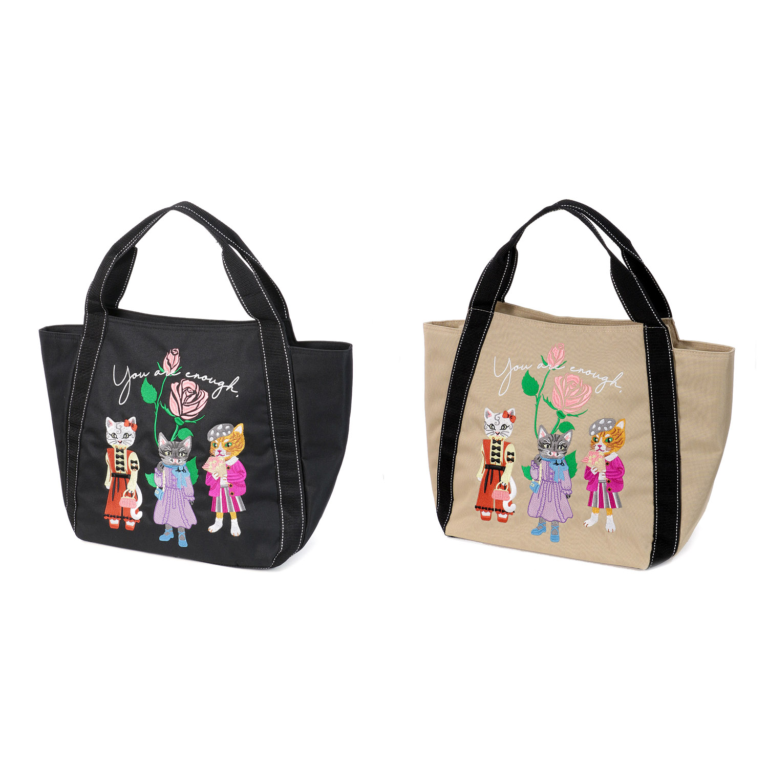 【エトワールオリジナル】ネコ刺繍保冷保温バルーントートバッグ - 画像4