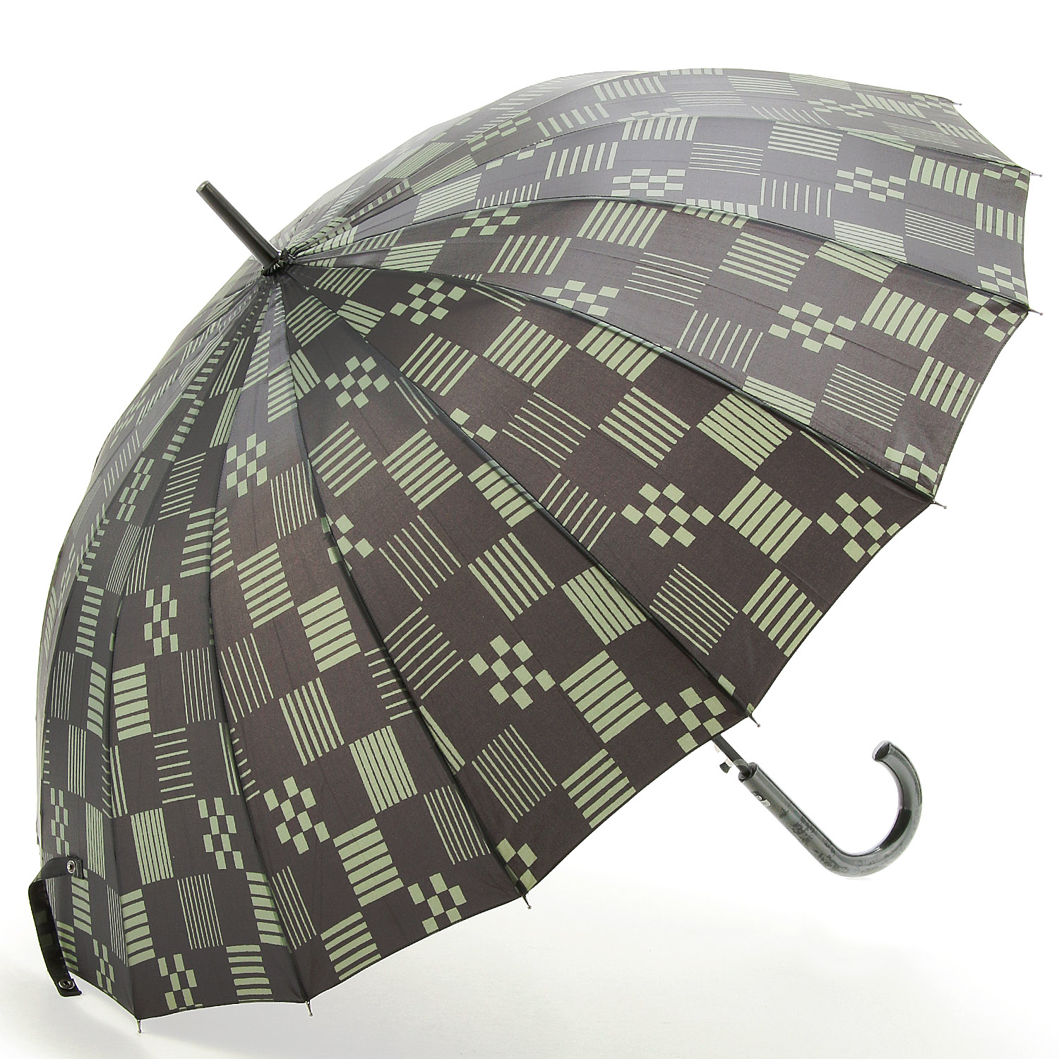 60 16本骨 紳士市松 長傘 - 画像2