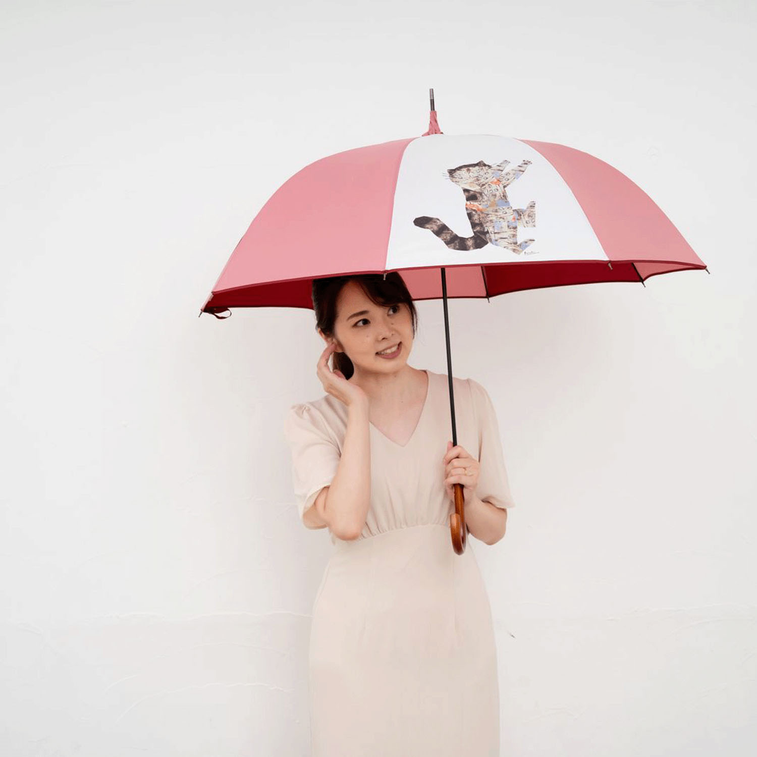 「深尾竜騎」コラボ ごろりん猫イラスト長傘