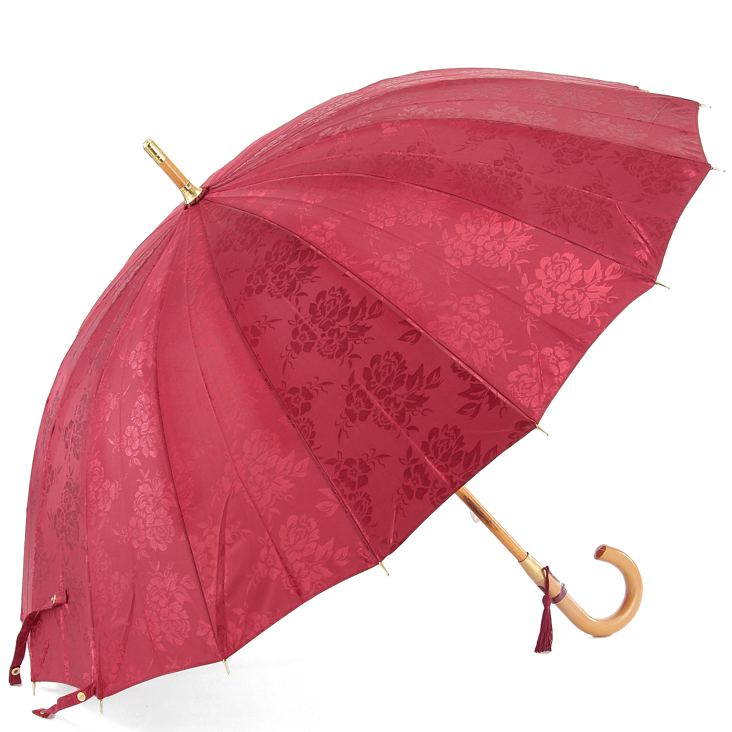 ジャガード花柄長傘 - 画像2