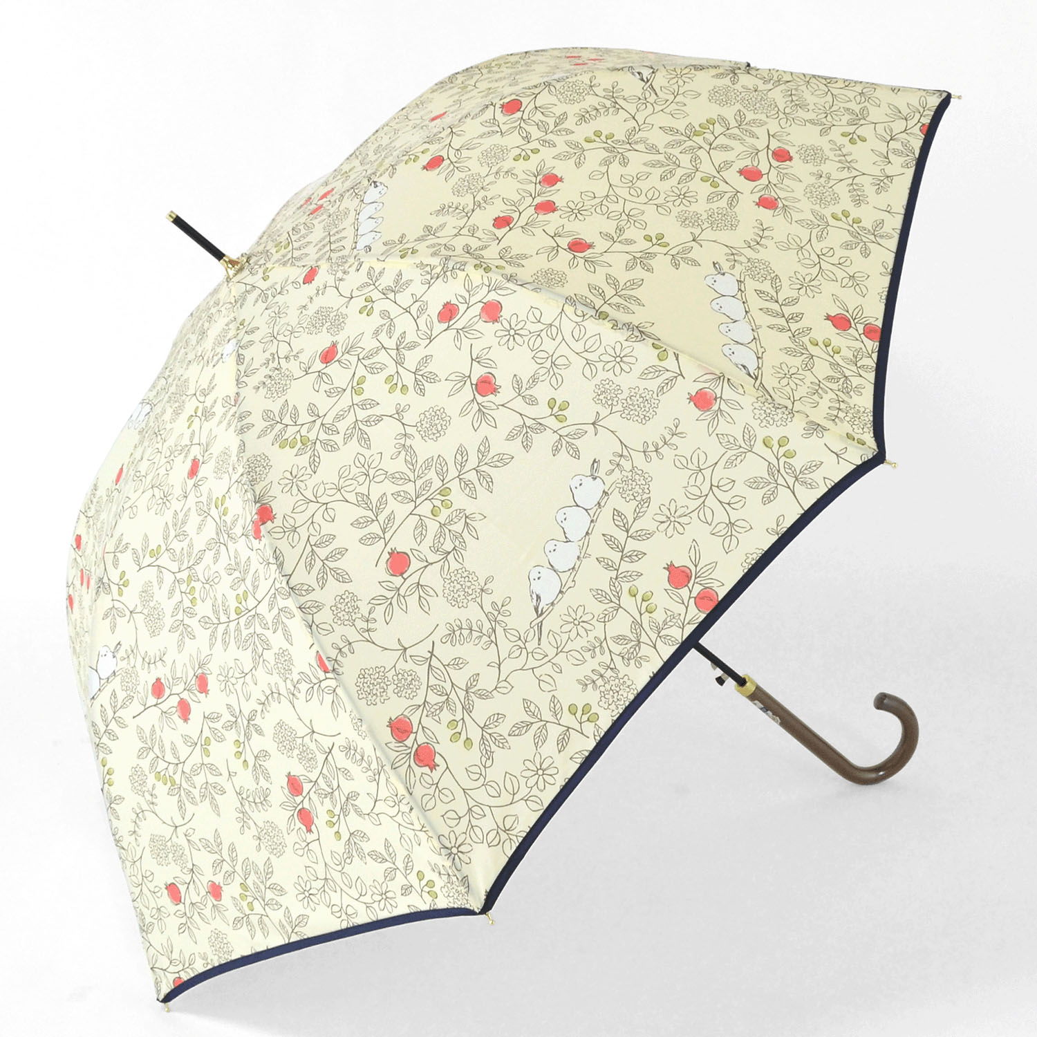 【耐風骨】ザクロとシマエナガ長傘 - 画像5