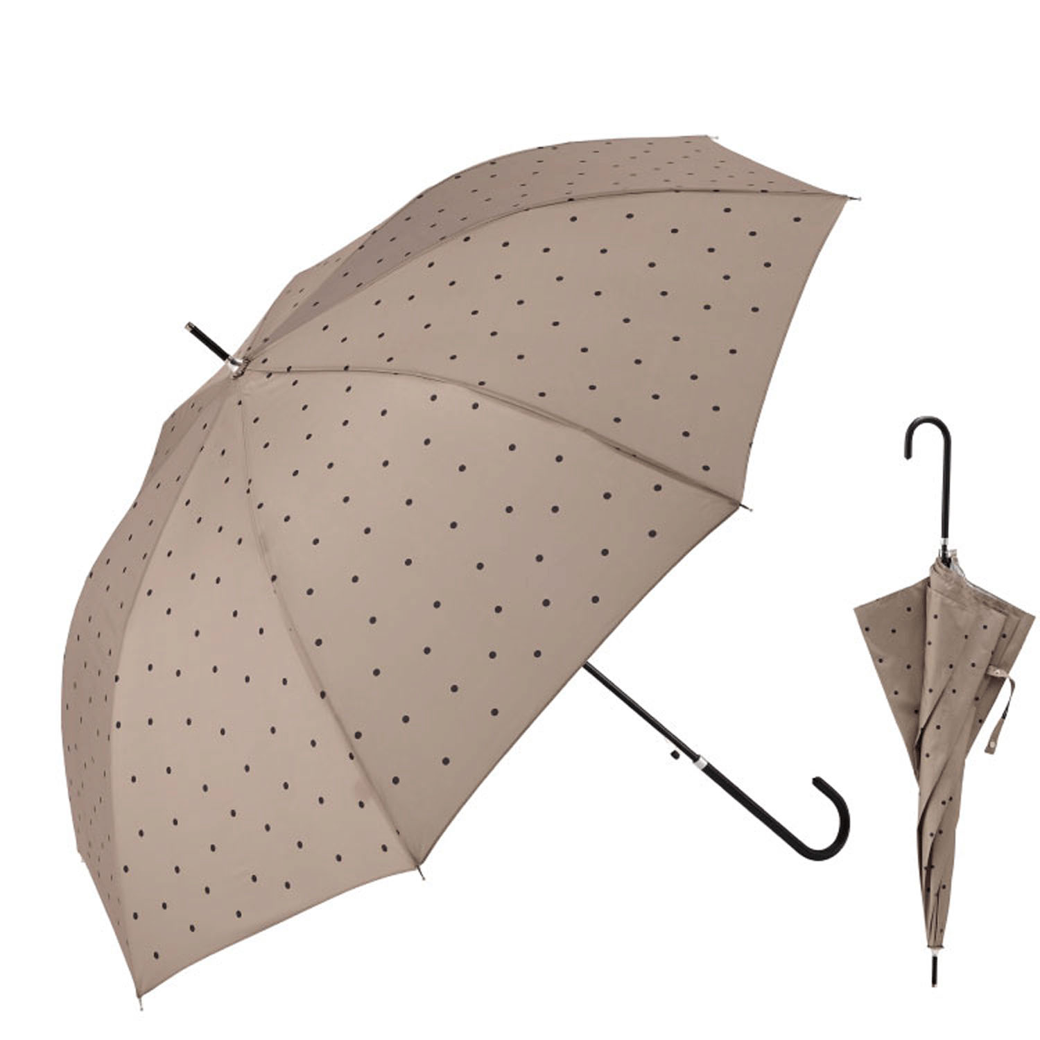 【耐風仕様】 スモールドット ジャンプ長傘60cm