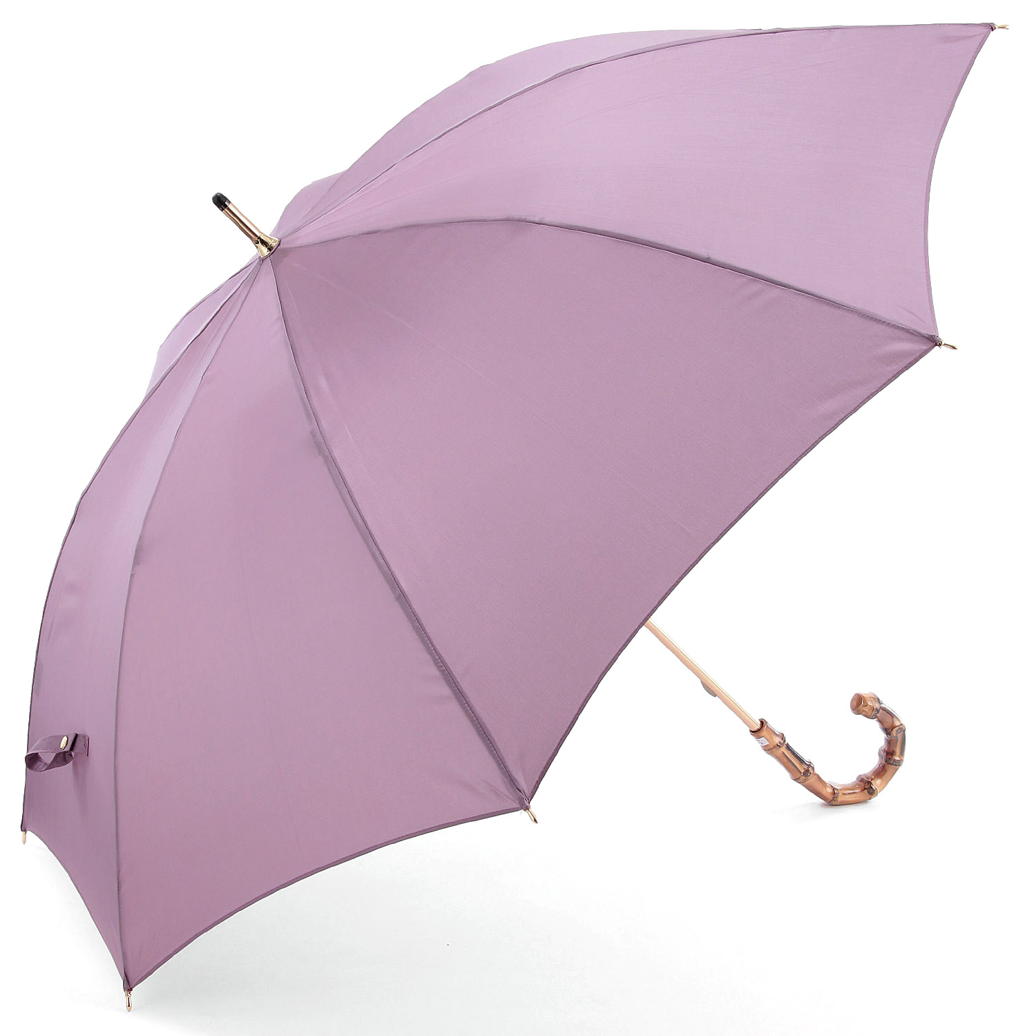 【日本製】 富士絹（シルク調ポリエステル） 無地ショート傘 - 画像4