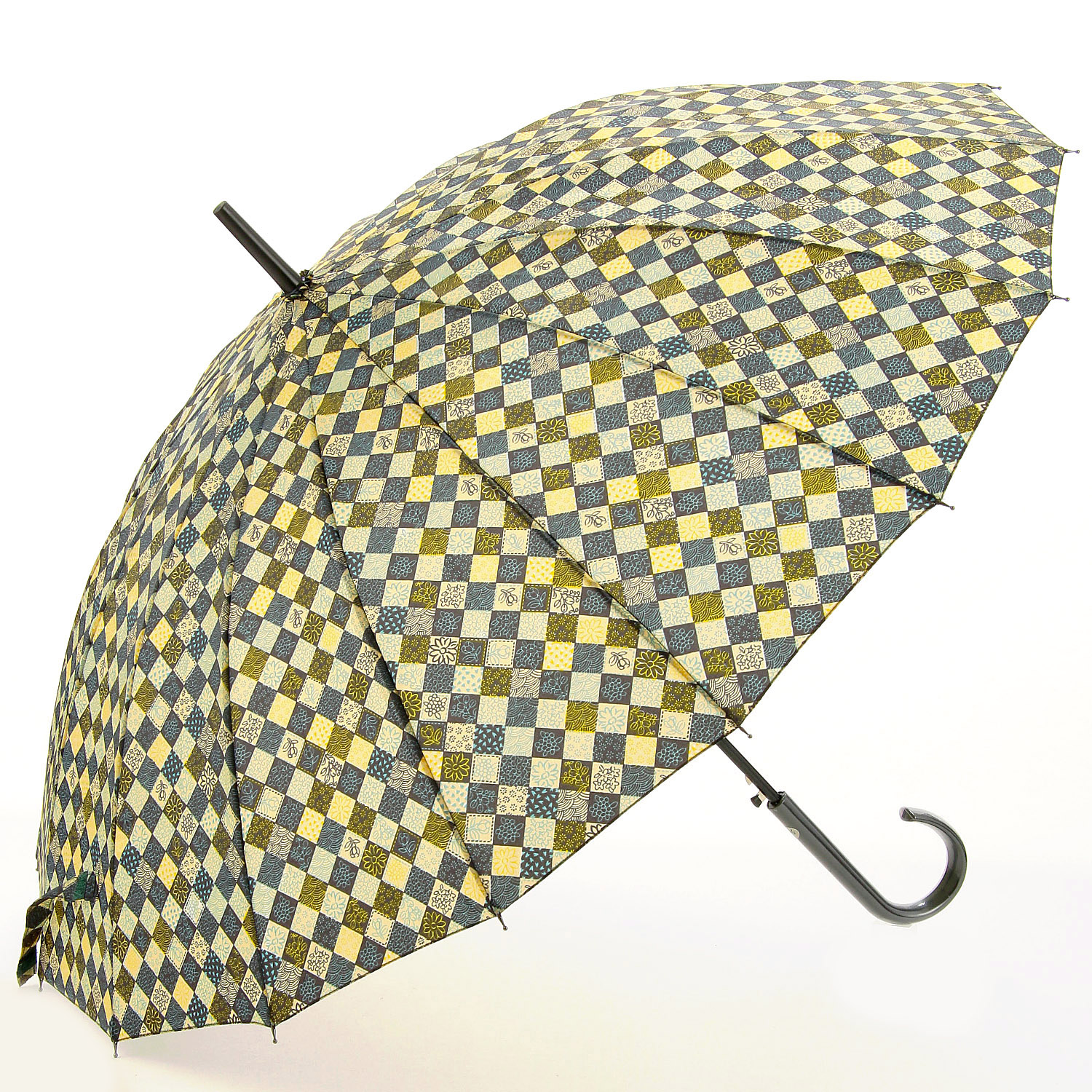 パッチワーク 16本骨 長傘 - 画像2