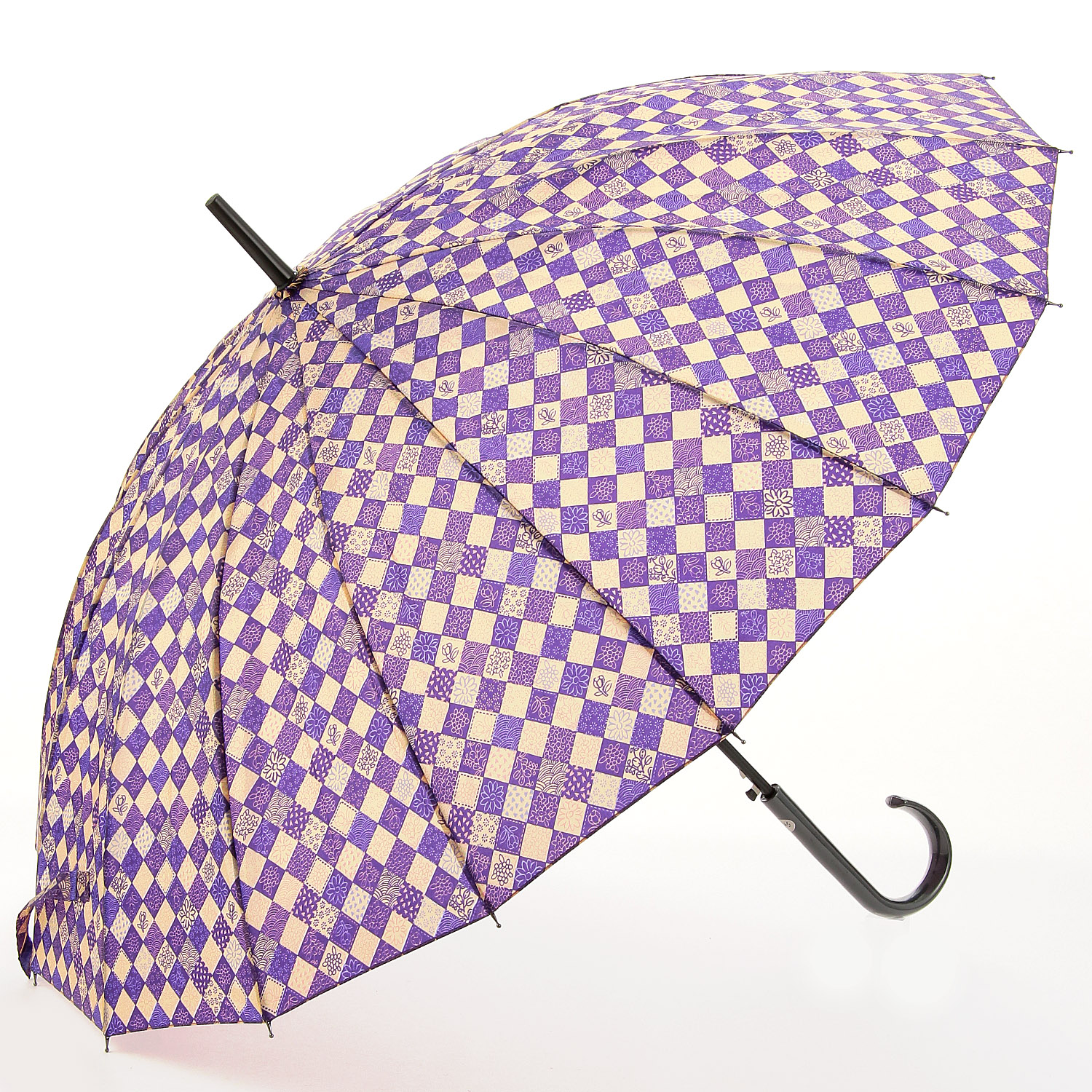 パッチワーク 16本骨 長傘 - 画像3